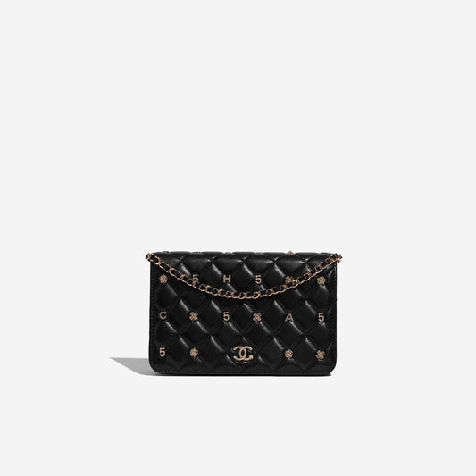 CHANEL CC TIMELESS QUILTED LAMBSKIN LUCKY CHARMS WALLET ON A CHAIN