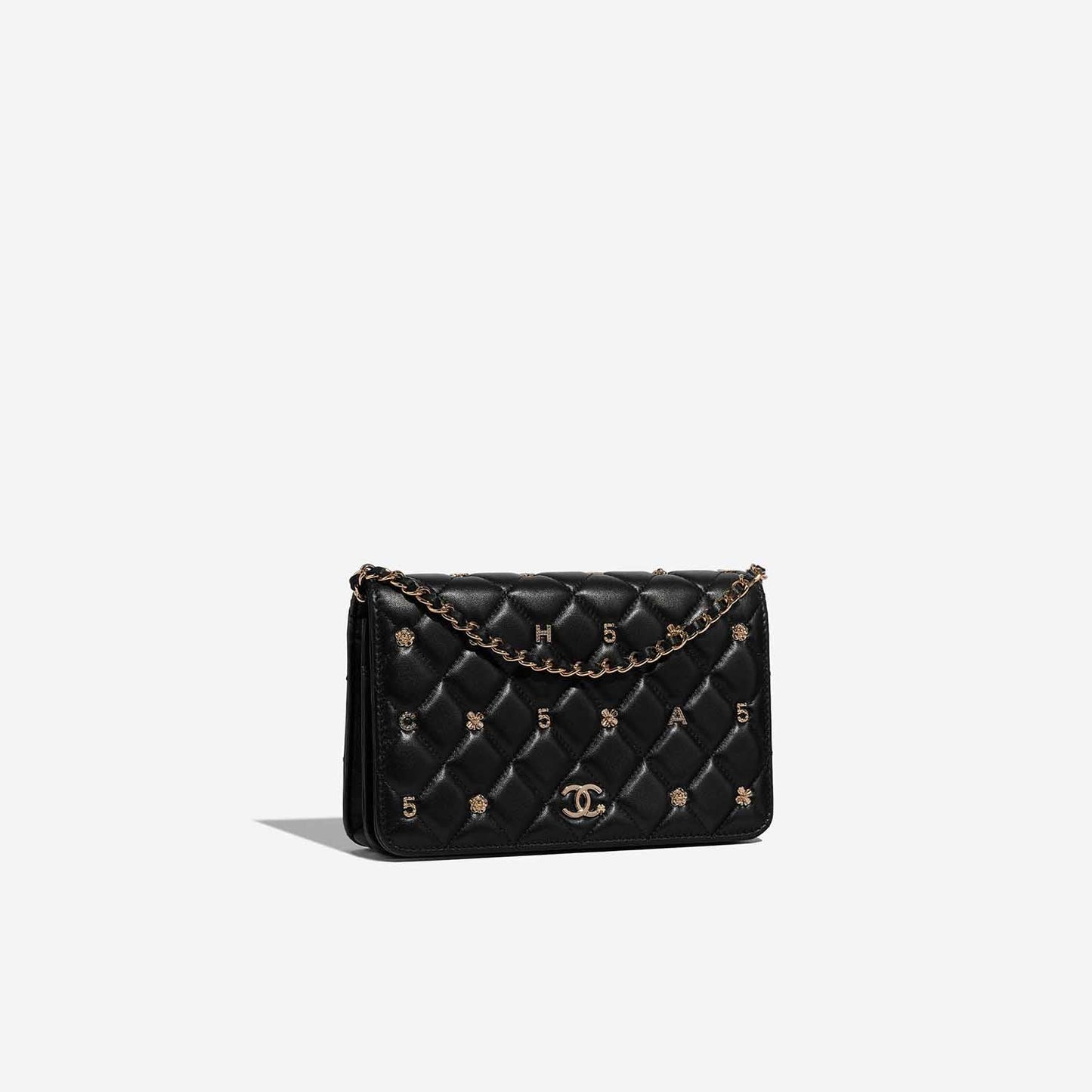 CHANEL CC TIMELESS QUILTED LAMBSKIN LUCKY CHARMS WALLET ON A CHAIN