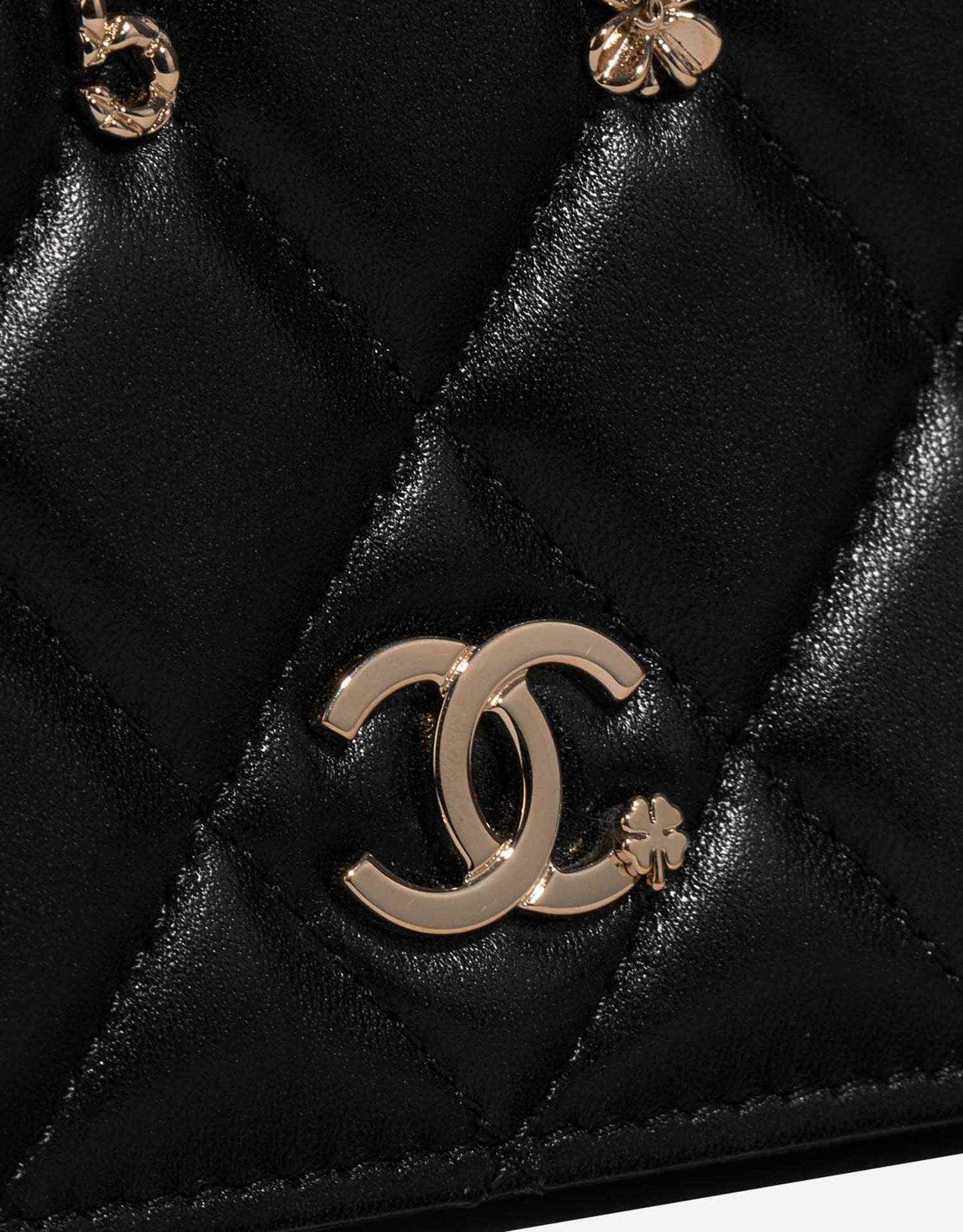 CHANEL CC TIMELESS QUILTED LAMBSKIN LUCKY CHARMS WALLET ON A CHAIN