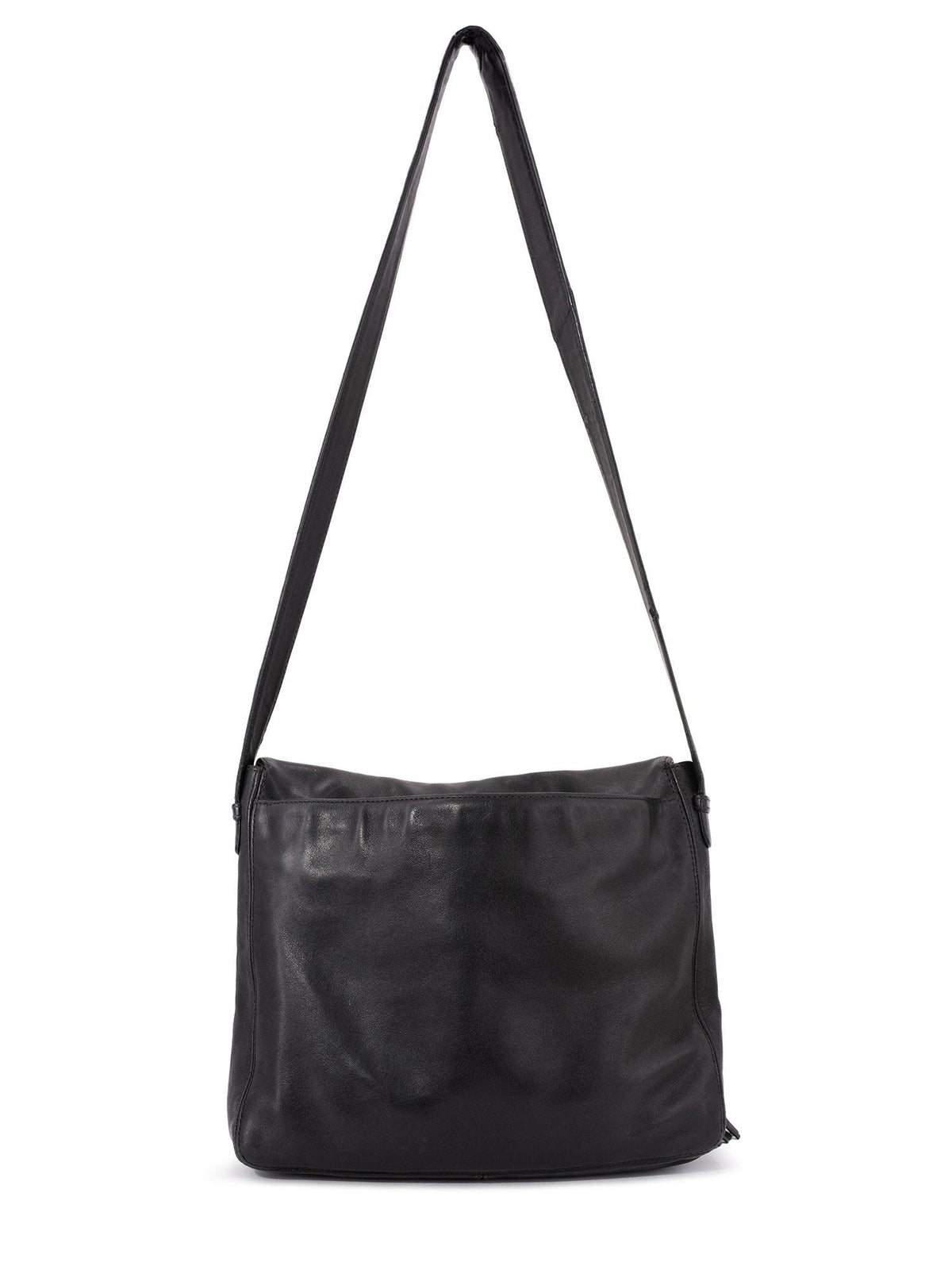 Chanel Leather CC Logo Tassel Flap Messenger Bag Black