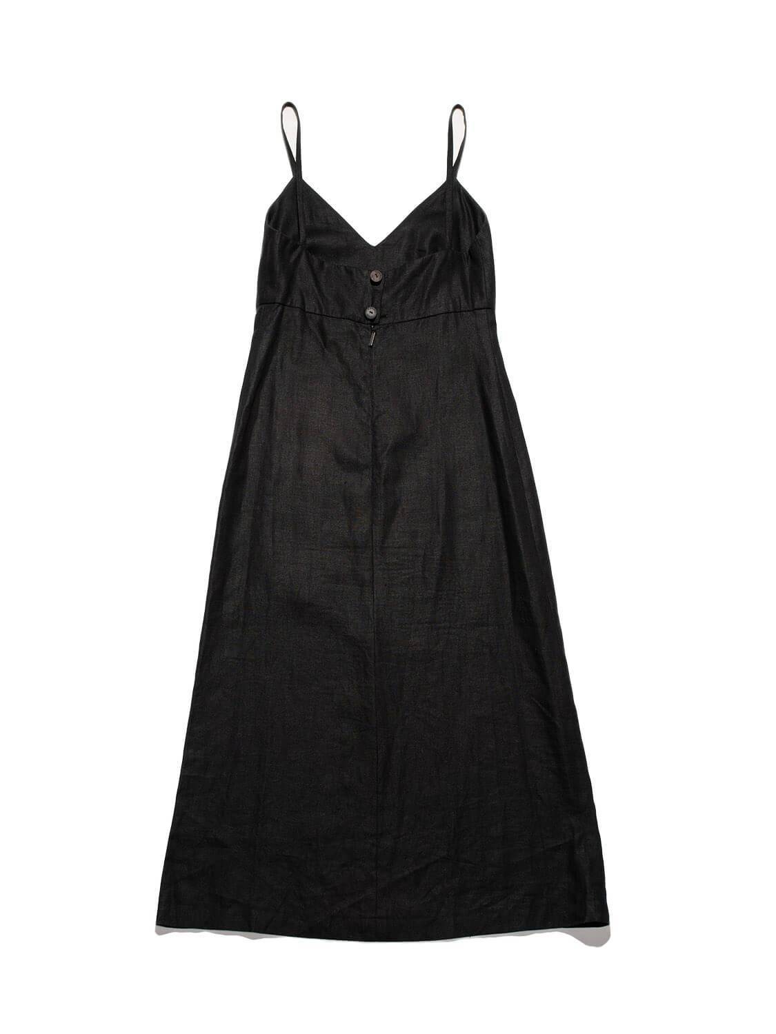 Chanel Linen Maxi Dress Black