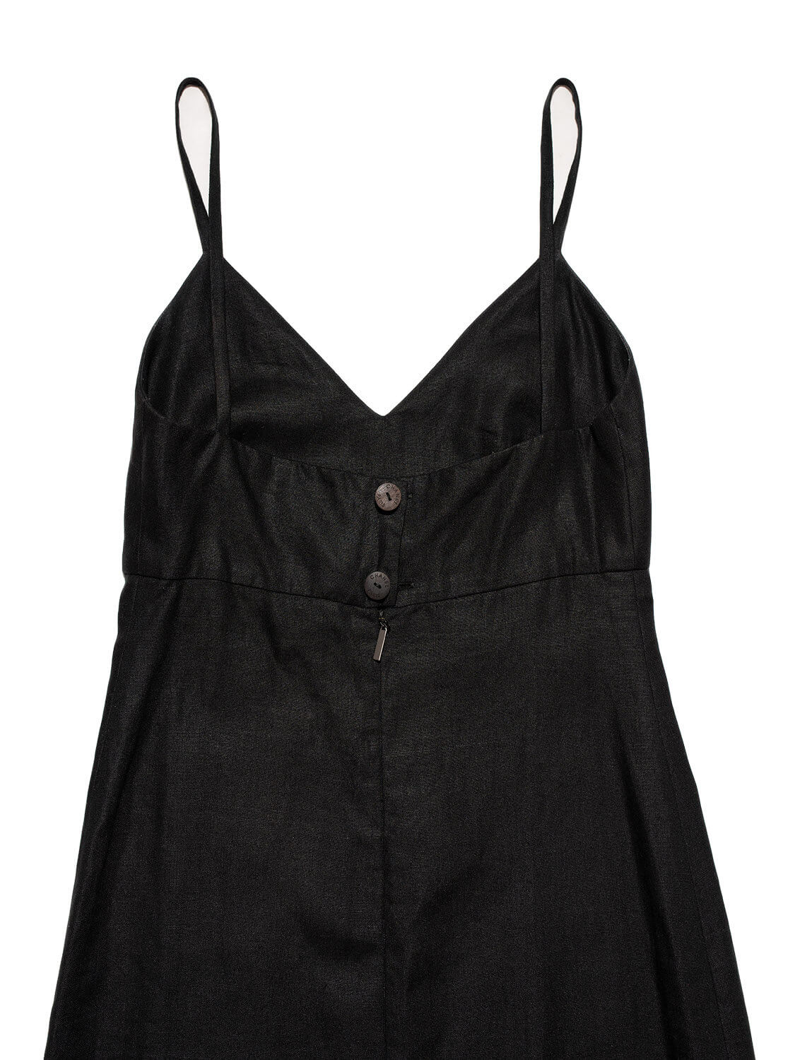 Chanel Linen Maxi Dress Black