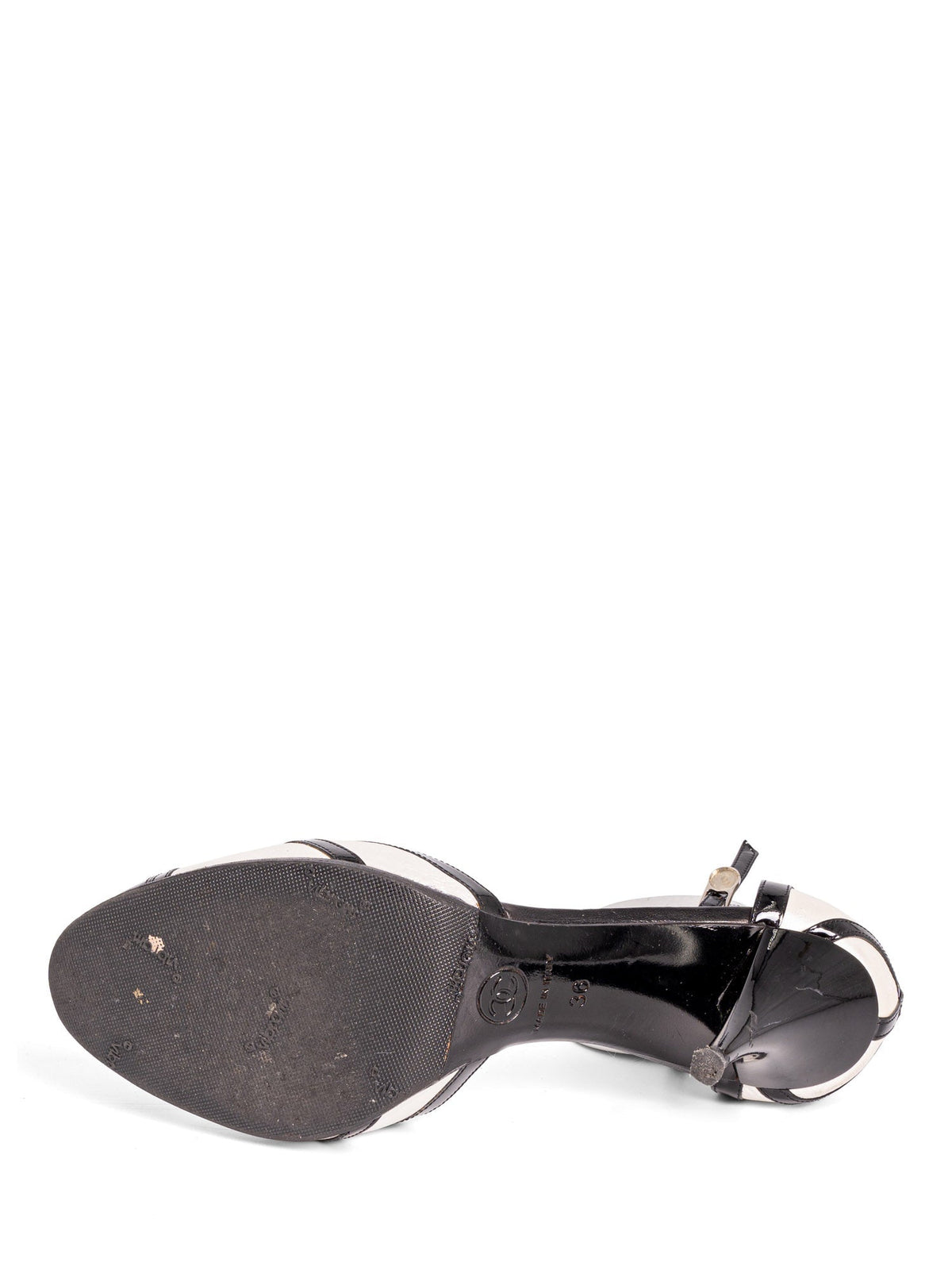 Chanel Patent Leather Pumps Black White