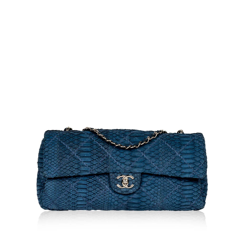 CHANEL ULTRA STITCH PYTHON FLAP SHOULDER BAG-HS