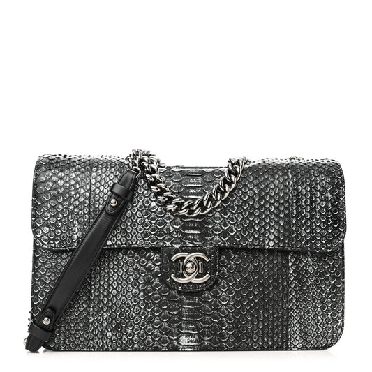 CHANEL CC PYTHON LARGE PERFECT EDGE SLAP SHOULDER BAG