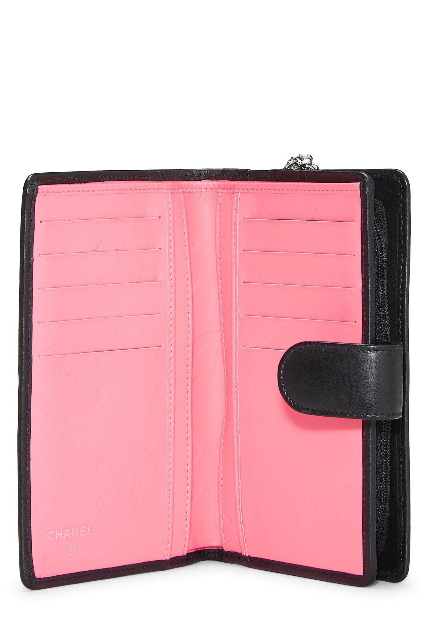 CHANEL QUILTED CALFSKIN LEATHER CAMBON FRENCH WALLET