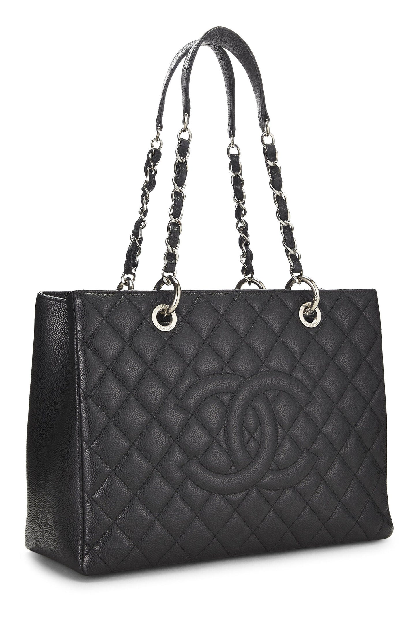 CHANEL QUILTED CAVIAR GRAND SHOPPING TOTE BAG GST
