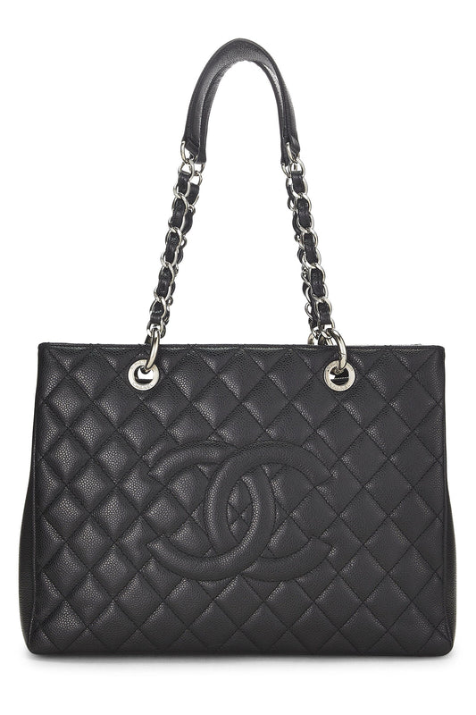 CHANEL QUILTED CAVIAR GRAND SHOPPING TOTE BAG GST