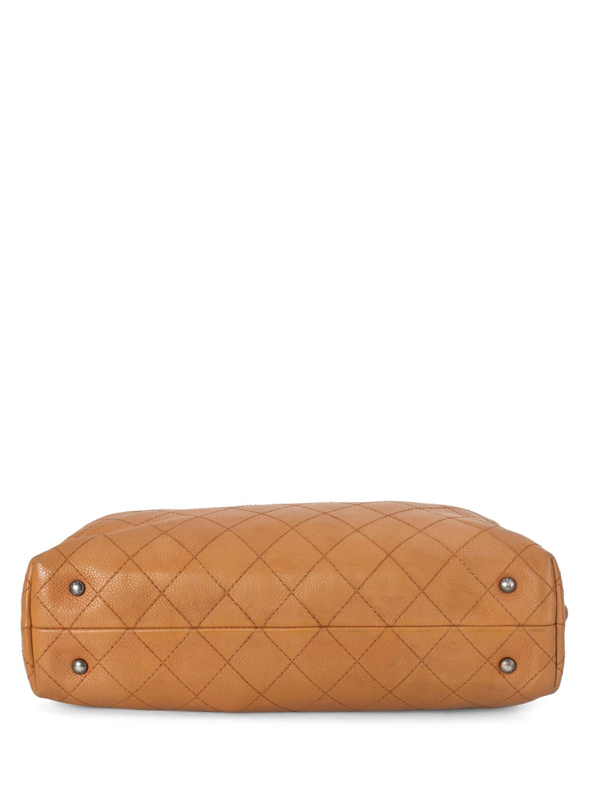 Chanel Quilted Caviar CC Top Handle Bag Brown