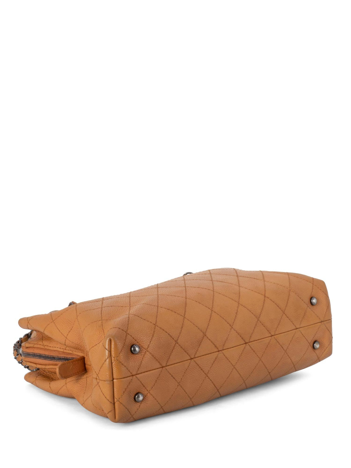 Chanel Quilted Caviar CC Top Handle Bag Brown