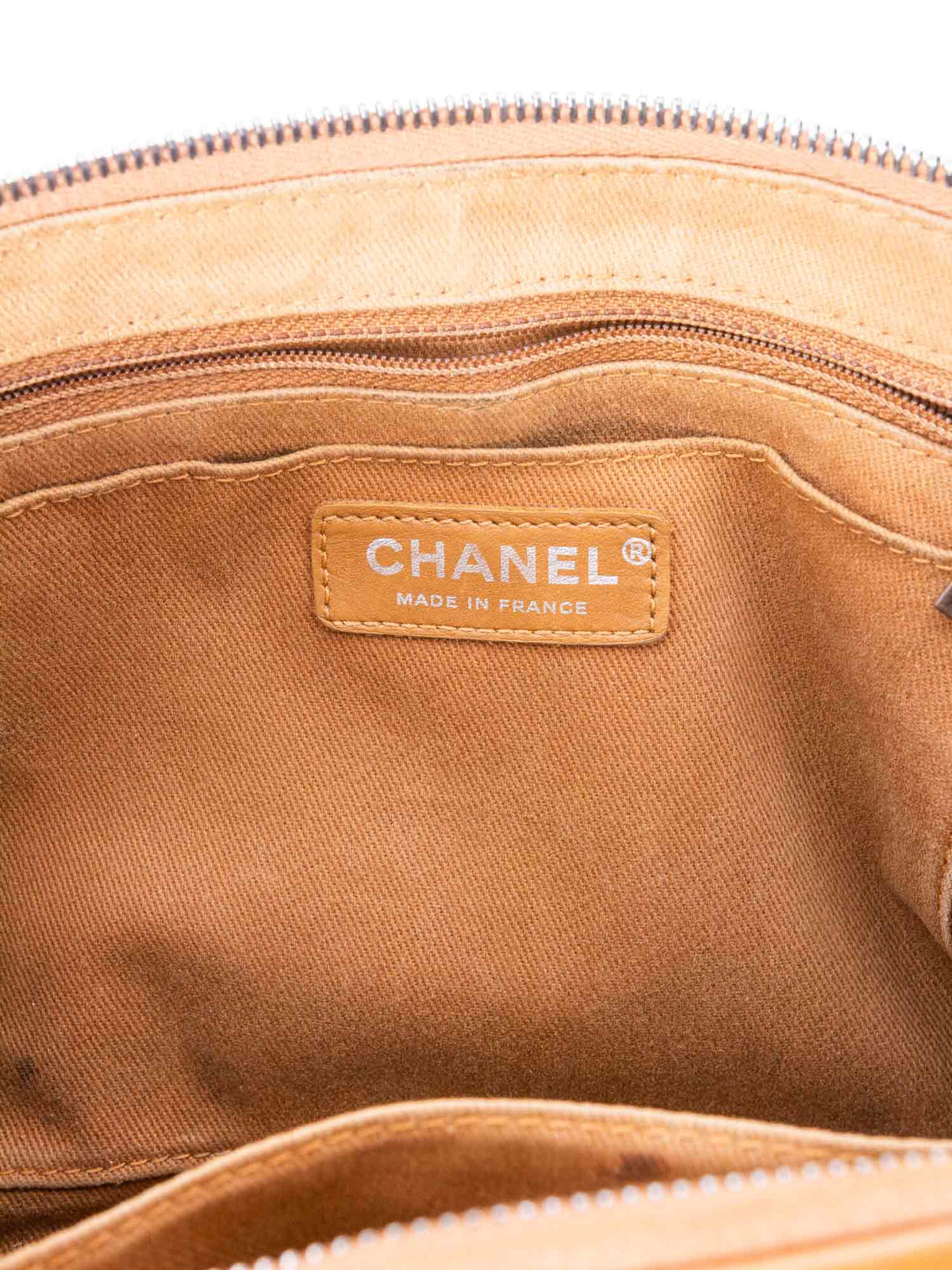 Chanel Quilted Caviar CC Top Handle Bag Brown