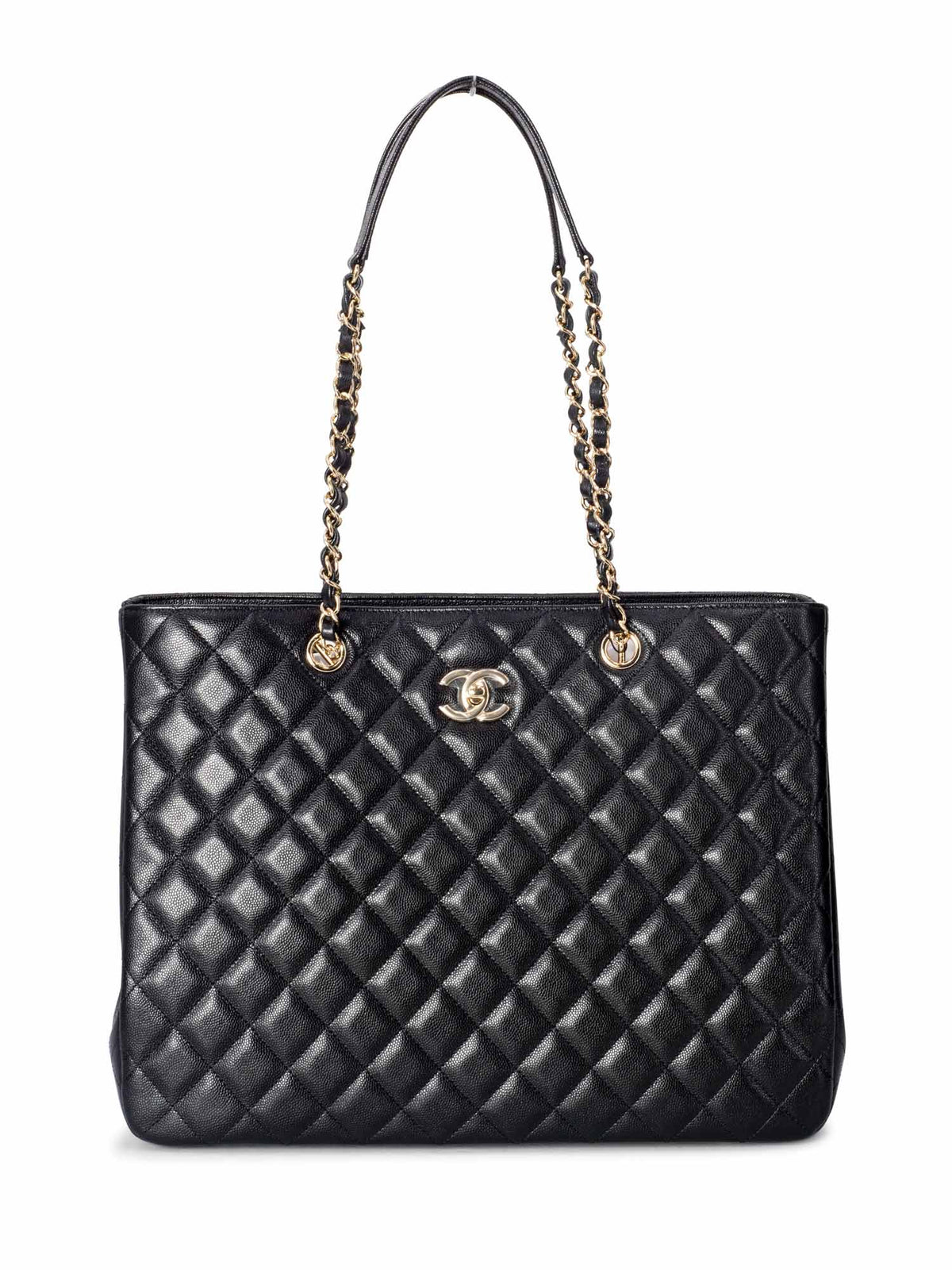 Chanel Quilted Caviar Large Shopper Bag Black
