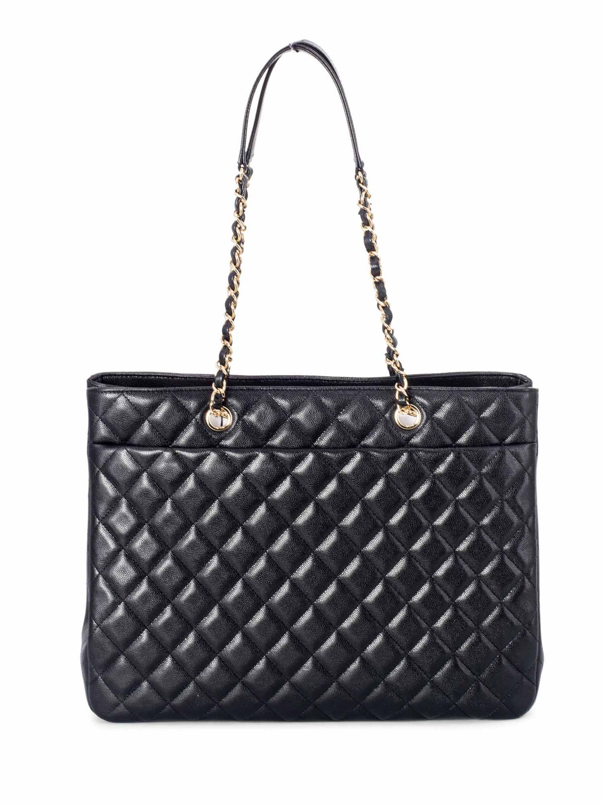 Chanel Quilted Caviar Large Shopper Bag Black