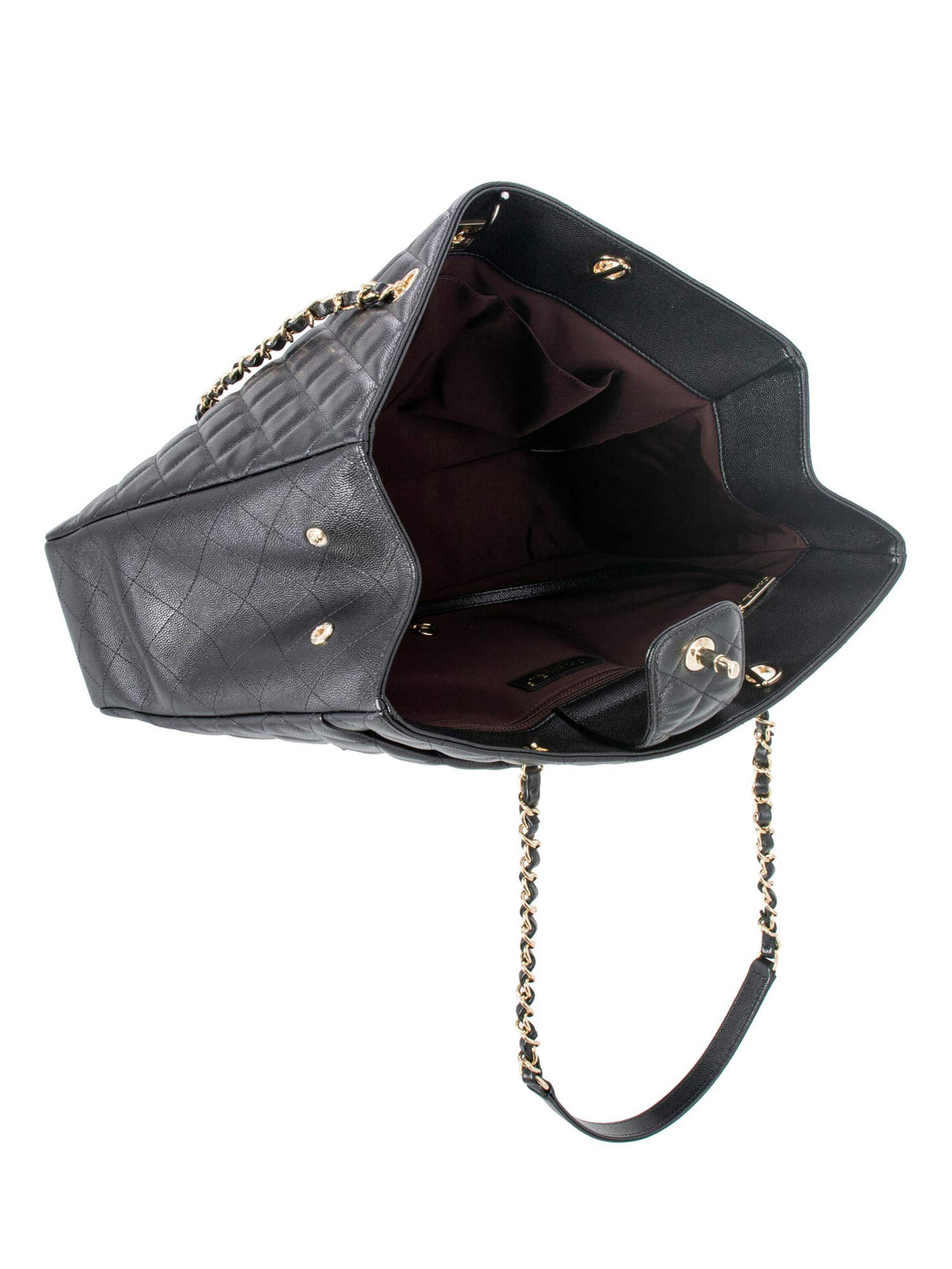 Chanel Quilted Caviar Large Shopper Bag Black