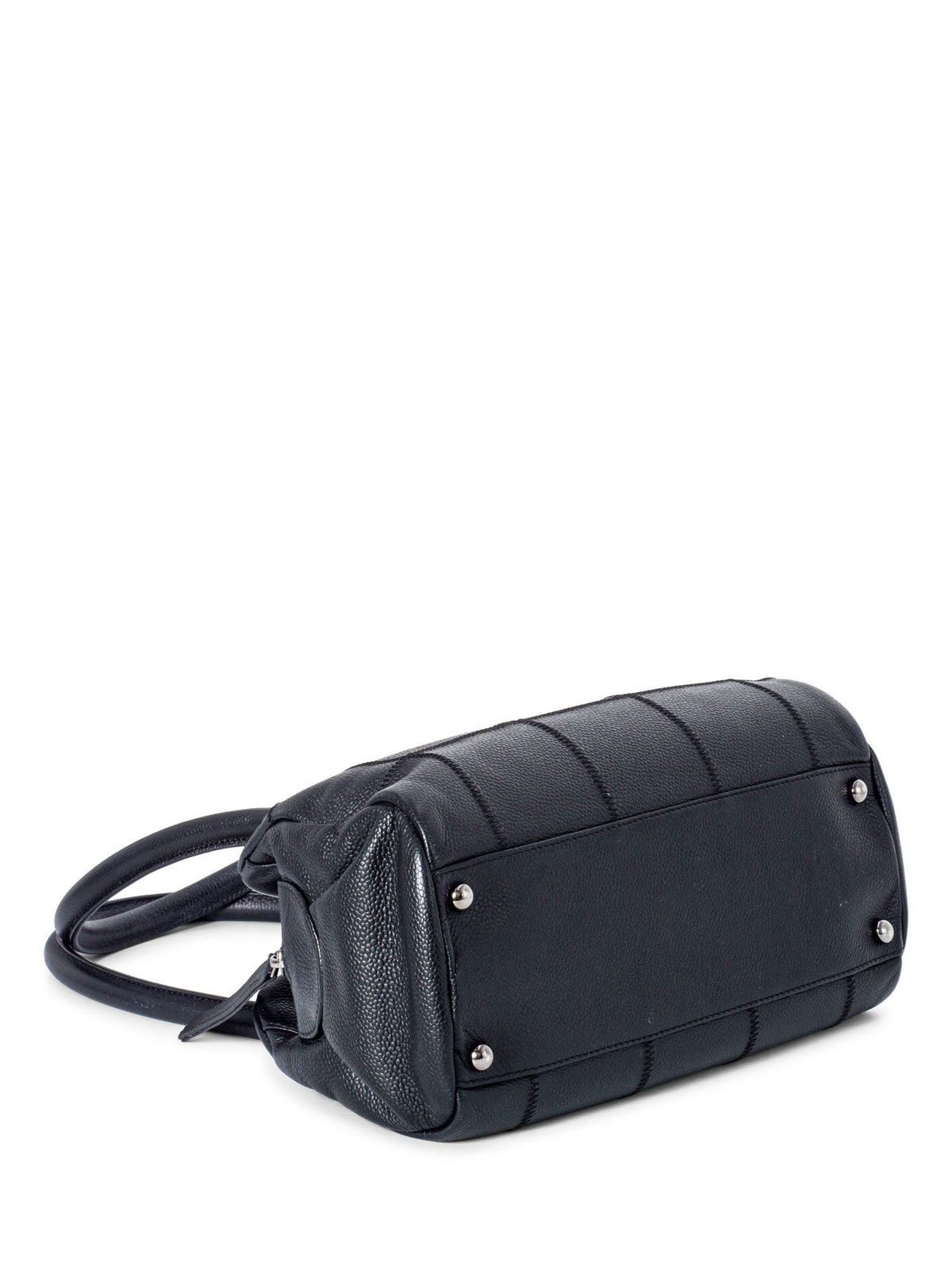 Chanel Quilted Caviar Leather Top Handle Bag Black