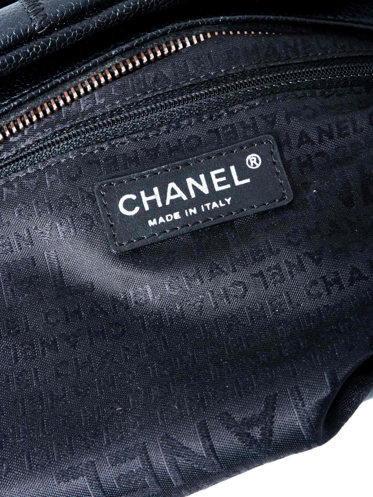 Chanel Quilted Caviar Leather Top Handle Bag Black