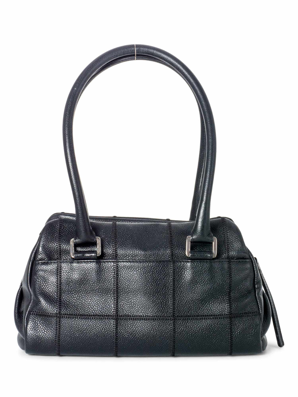 Chanel Quilted Caviar Leather Top Handle Bag Black