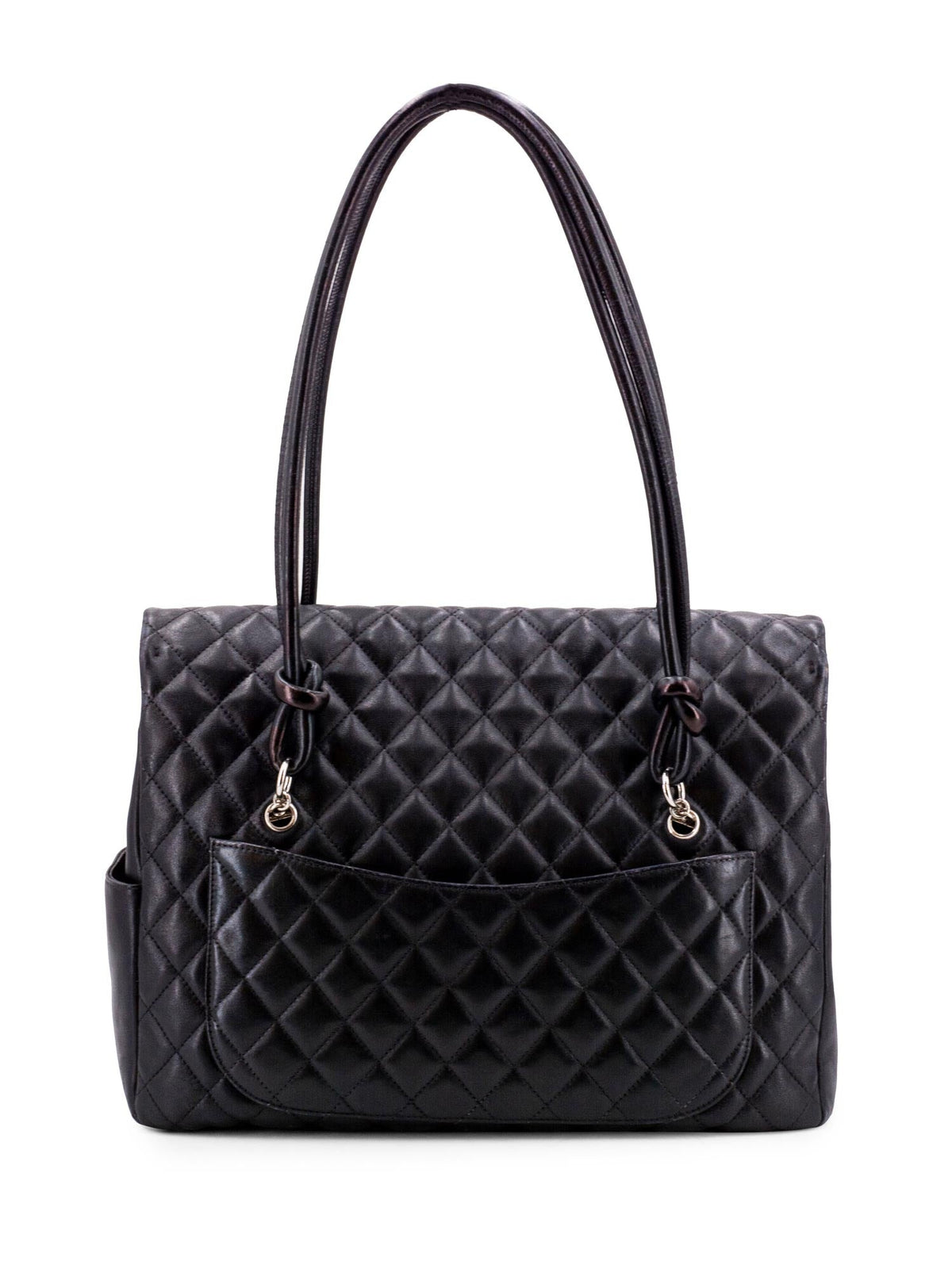 Chanel Quilted Leather CC Flap Maxi Bag Black
