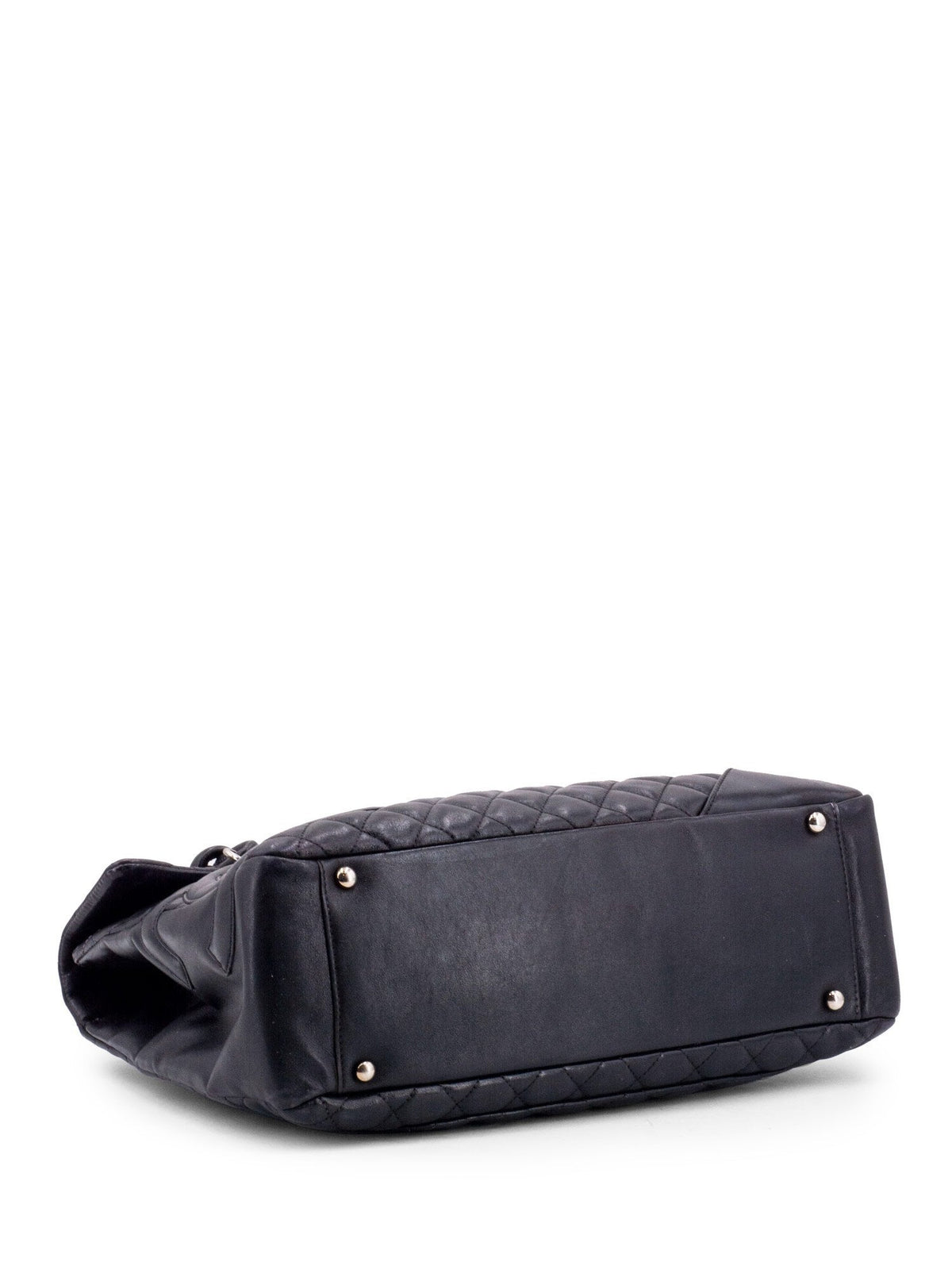 Chanel Quilted Leather CC Flap Maxi Bag Black