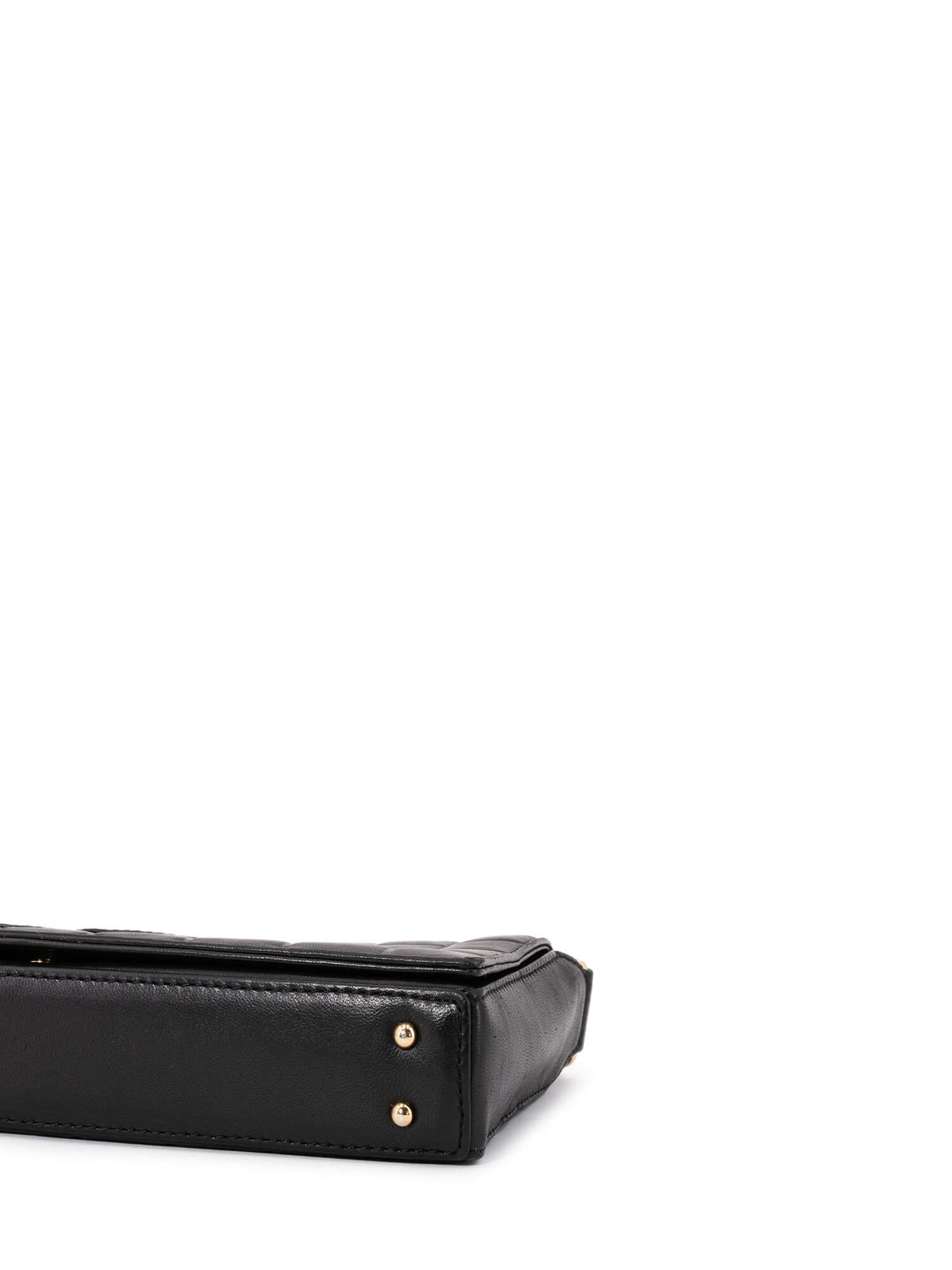 Chanel Quilted Leather CC Logo Chocolate Bar Flap Bag Black
