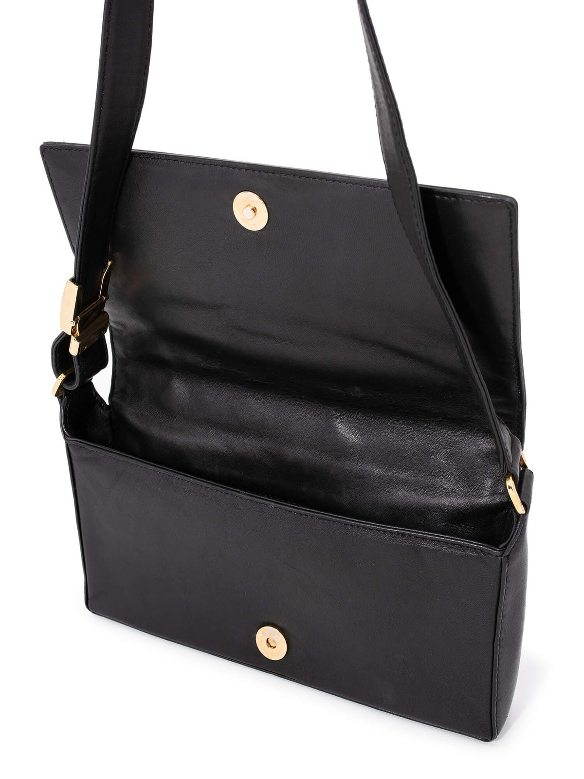 Chanel Quilted Leather CC Logo Chocolate Bar Flap Bag Black