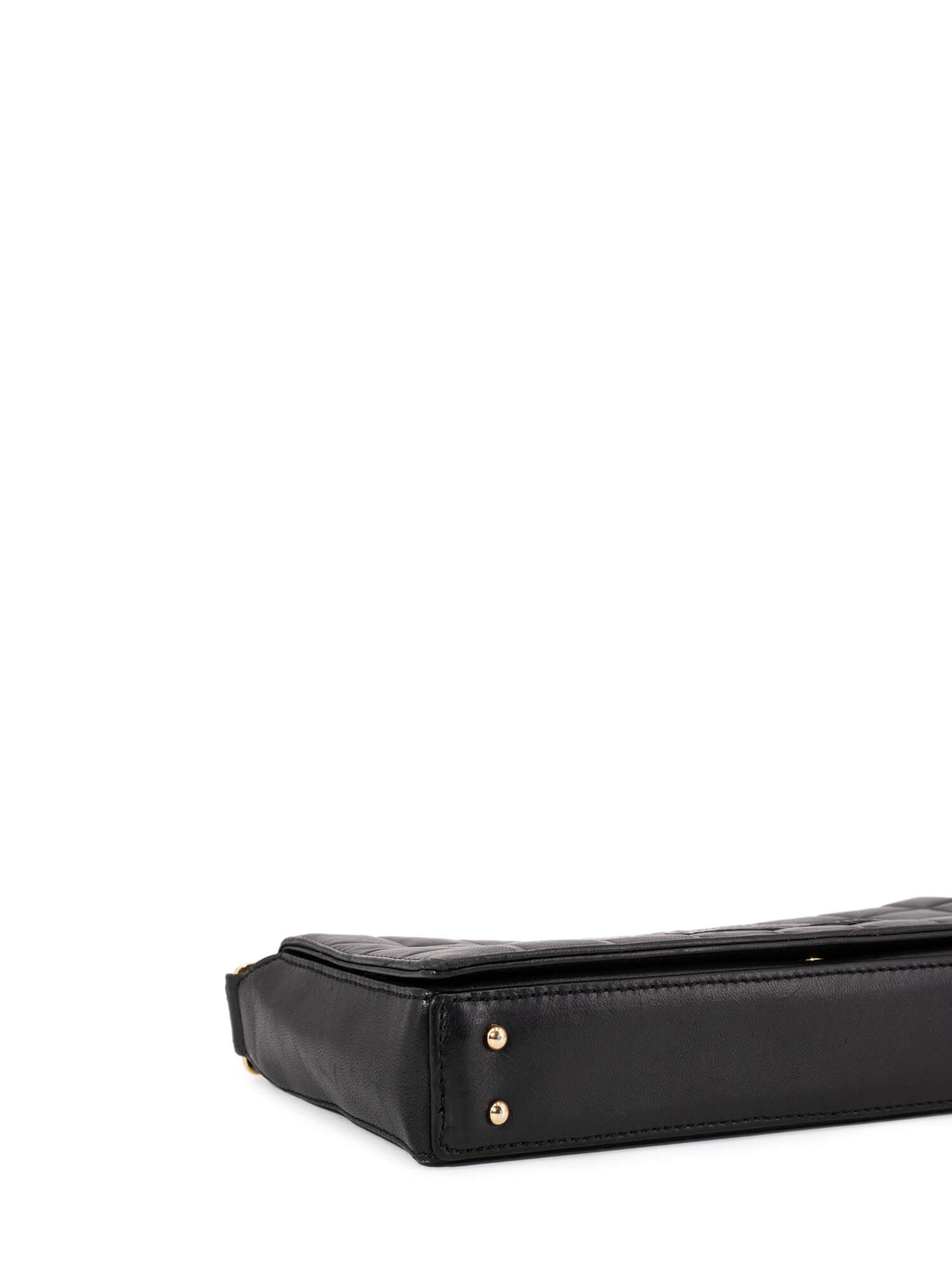 Chanel Quilted Leather CC Logo Chocolate Bar Flap Bag Black
