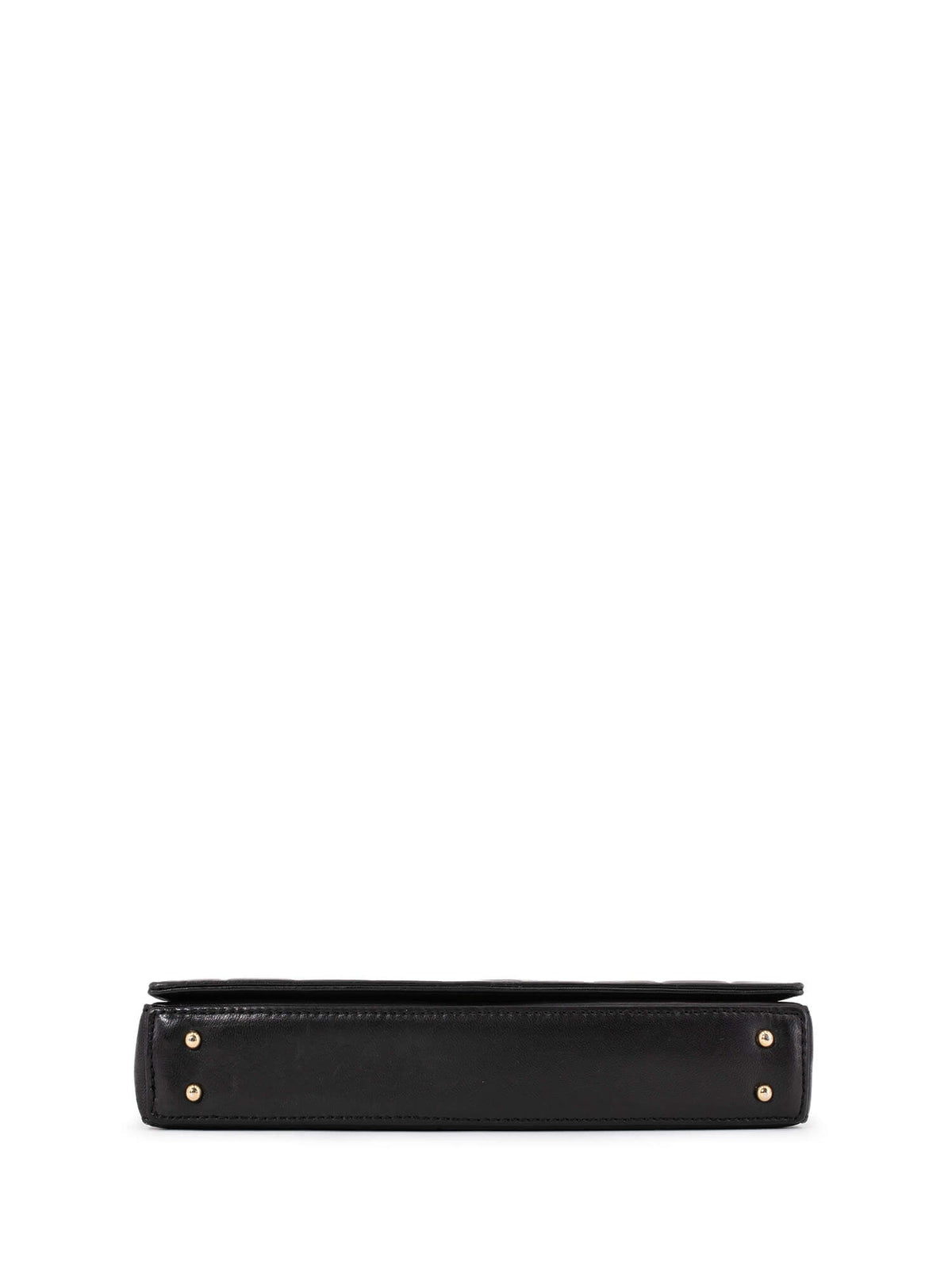 Chanel Quilted Leather CC Logo Chocolate Bar Flap Bag Black