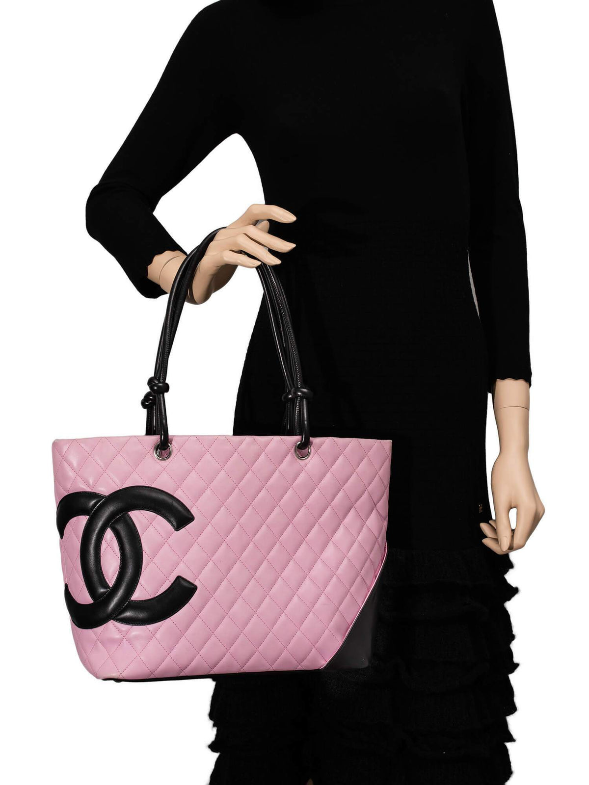 Chanel Quilted Leather Cambon Bag Pink