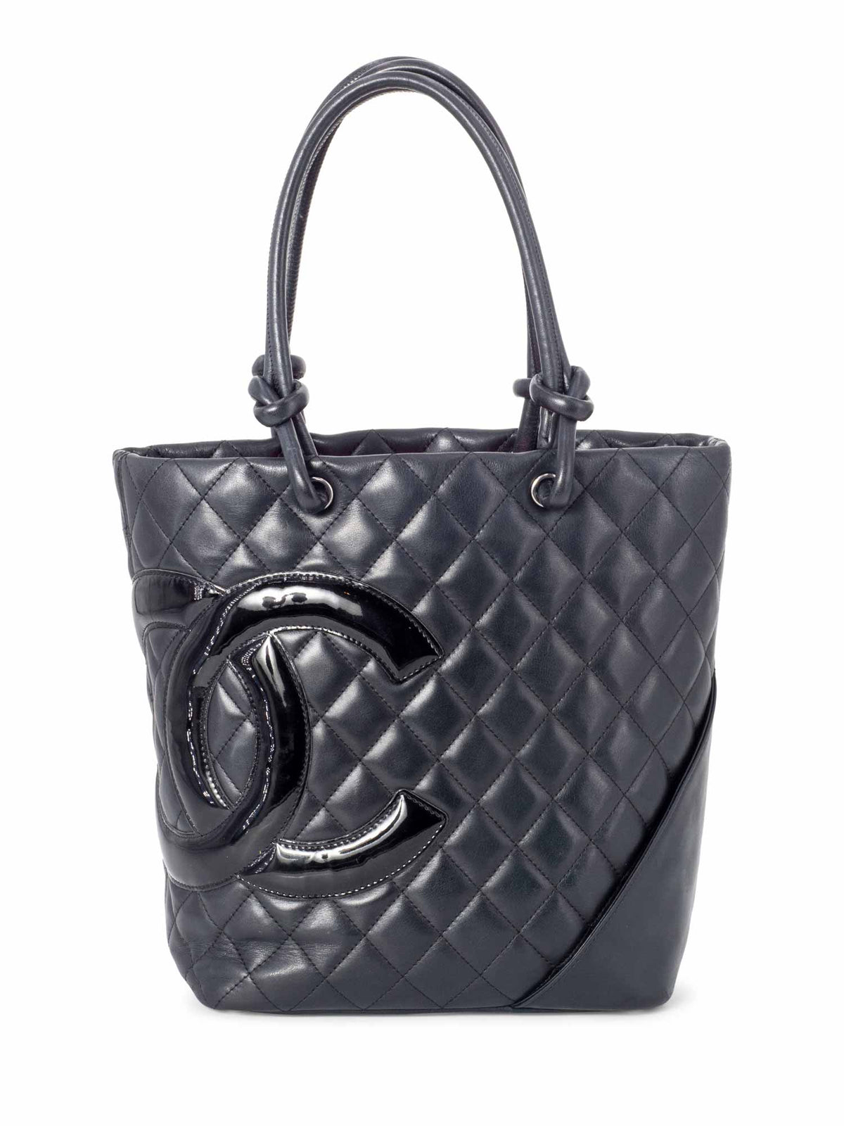 Chanel Quilted Leather Cambon Bucket Bag Black