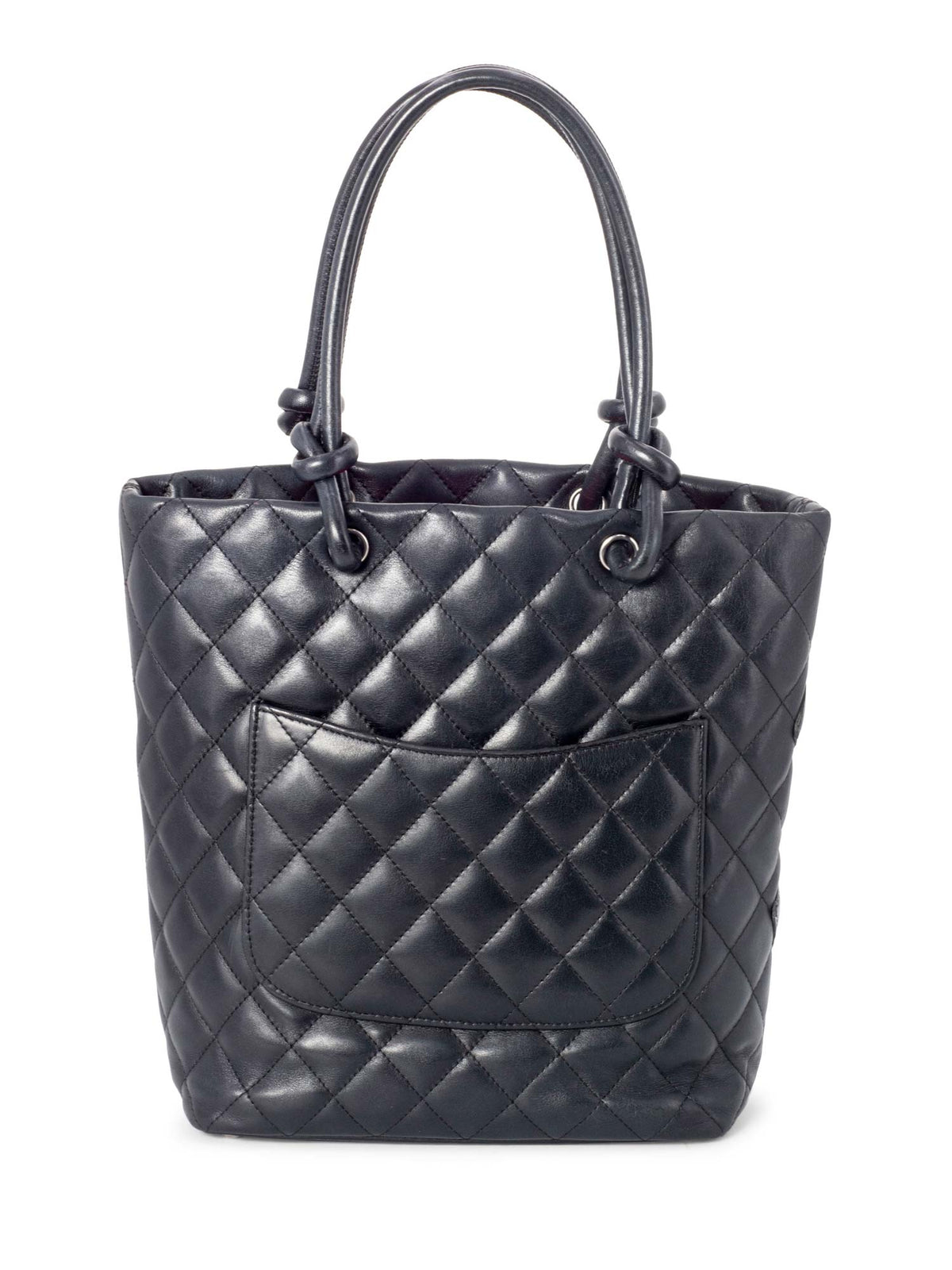 Chanel Quilted Leather Cambon Bucket Bag Black