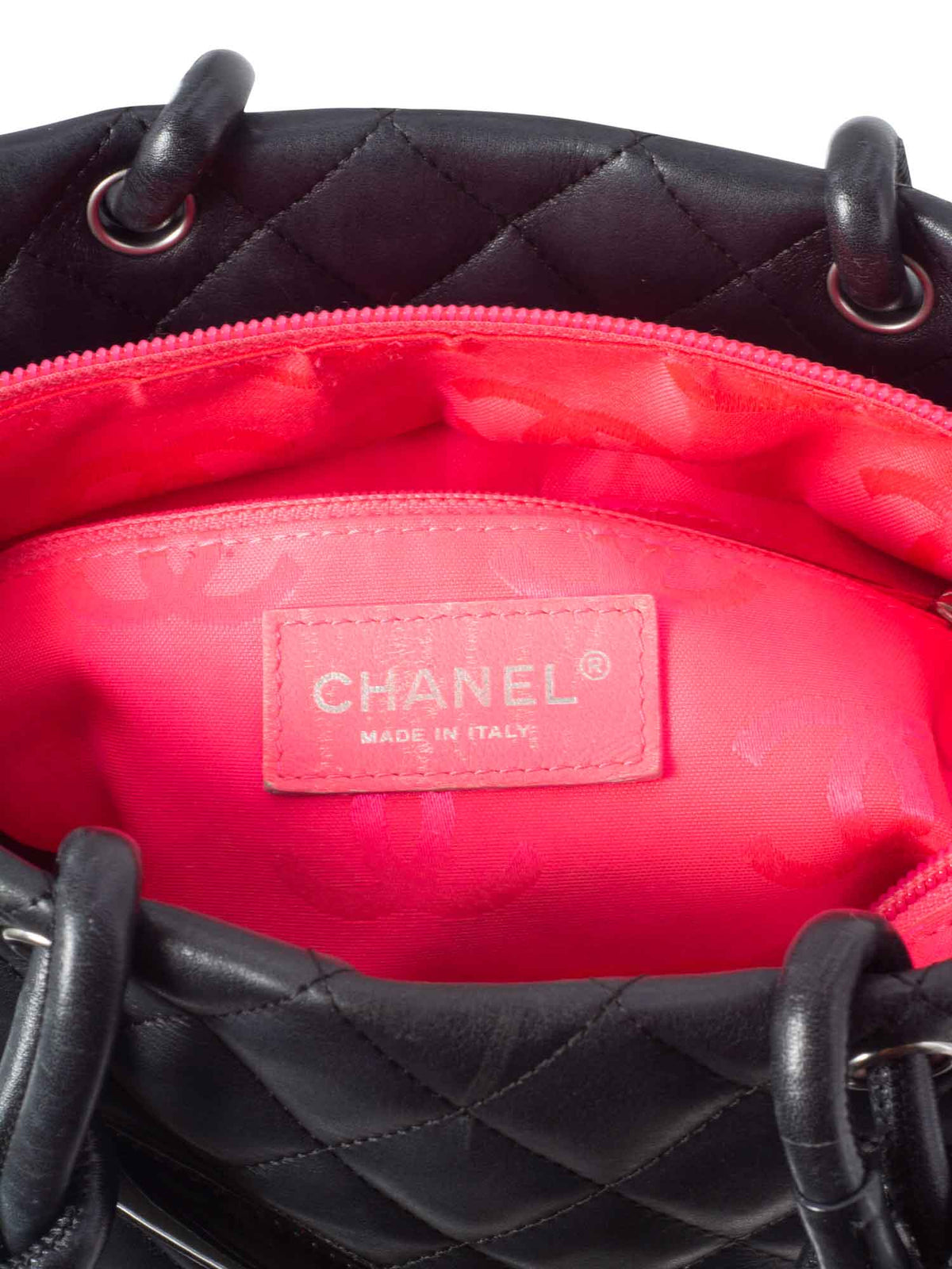 Chanel Quilted Leather Cambon Bucket Bag Black