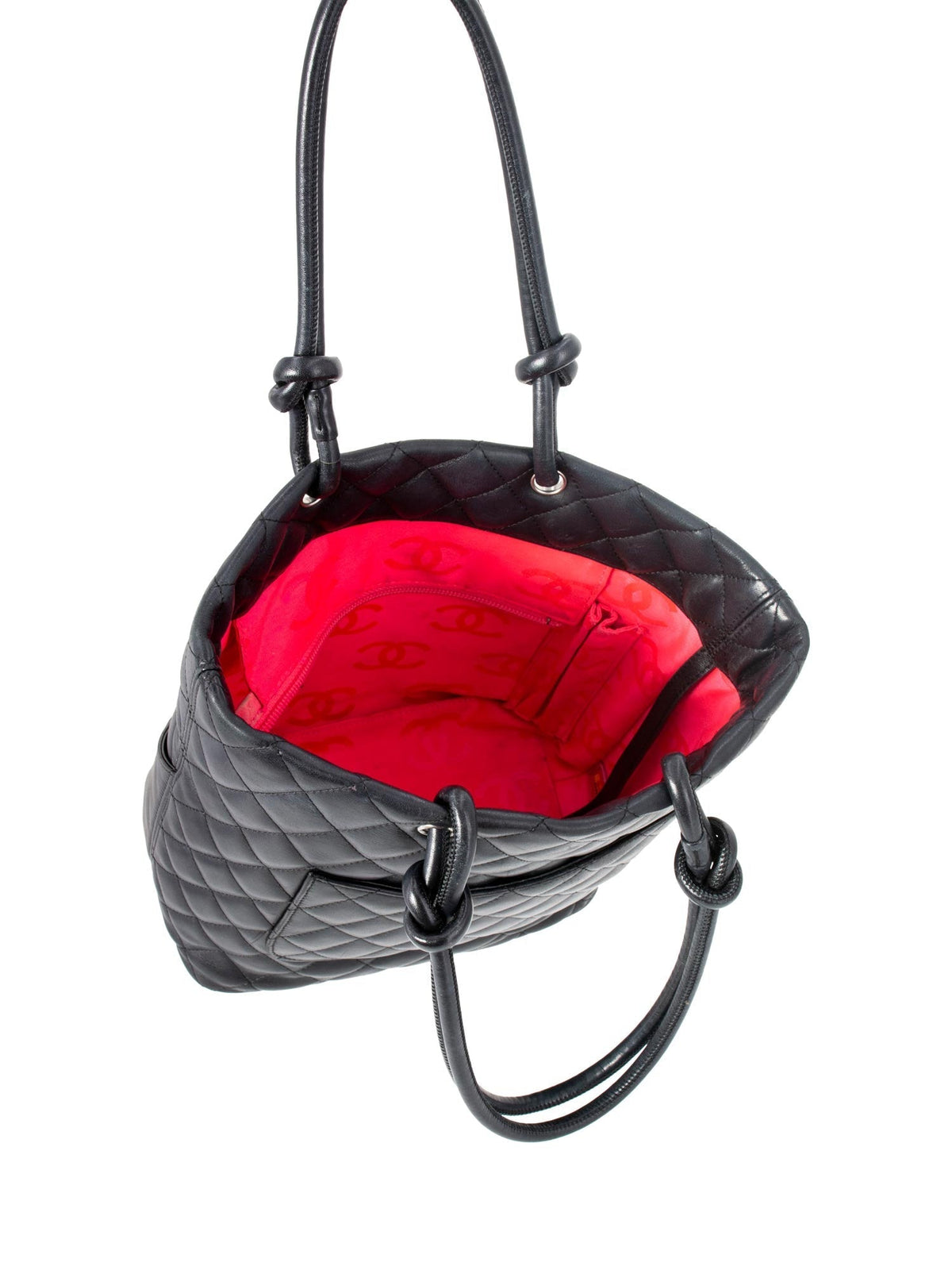Chanel Quilted Leather Cambon Bucket Bag Black