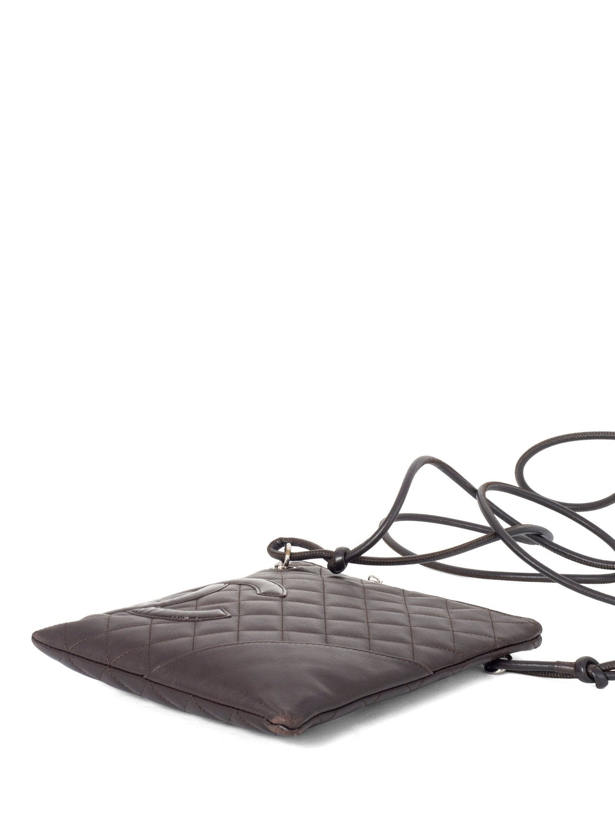 Chanel Quilted Leather Cambon Messenger Bag Brown