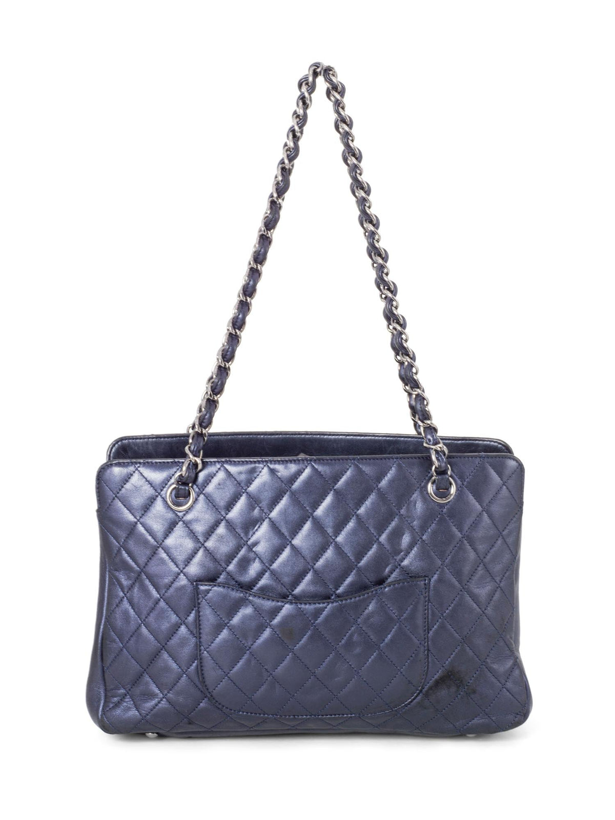 Chanel Quilted Leather Mademoiselle Shopper Bag Blue