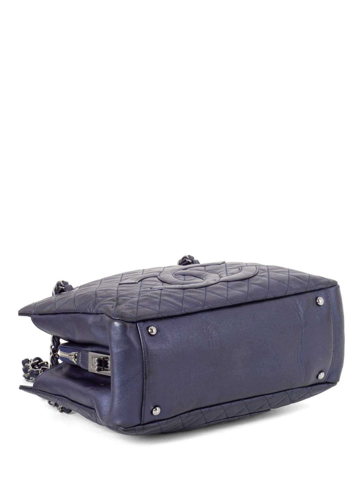 Chanel Quilted Leather Mademoiselle Shopper Bag Blue