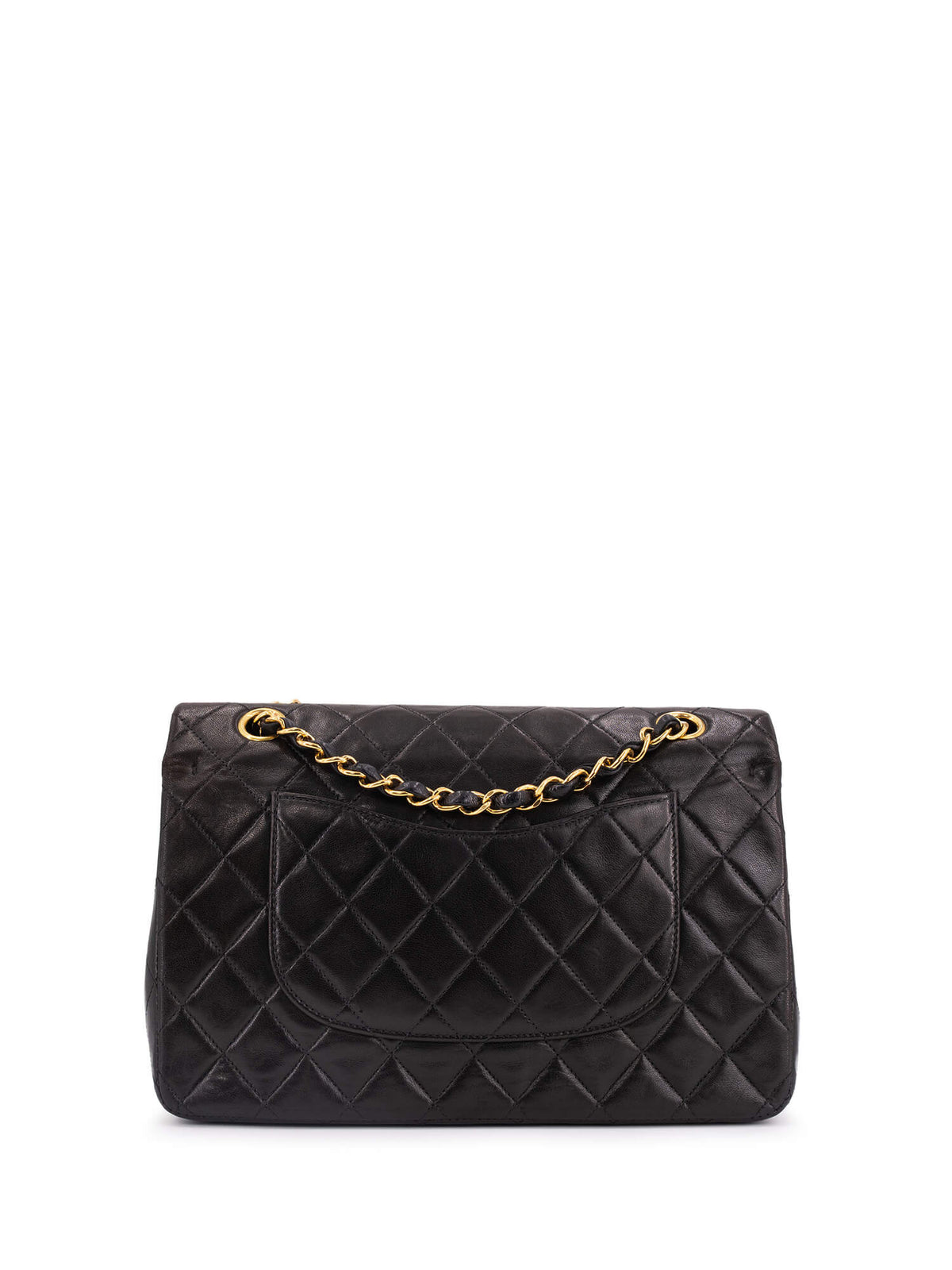 Chanel Quilted Leather Medium Double Flap Bag Black