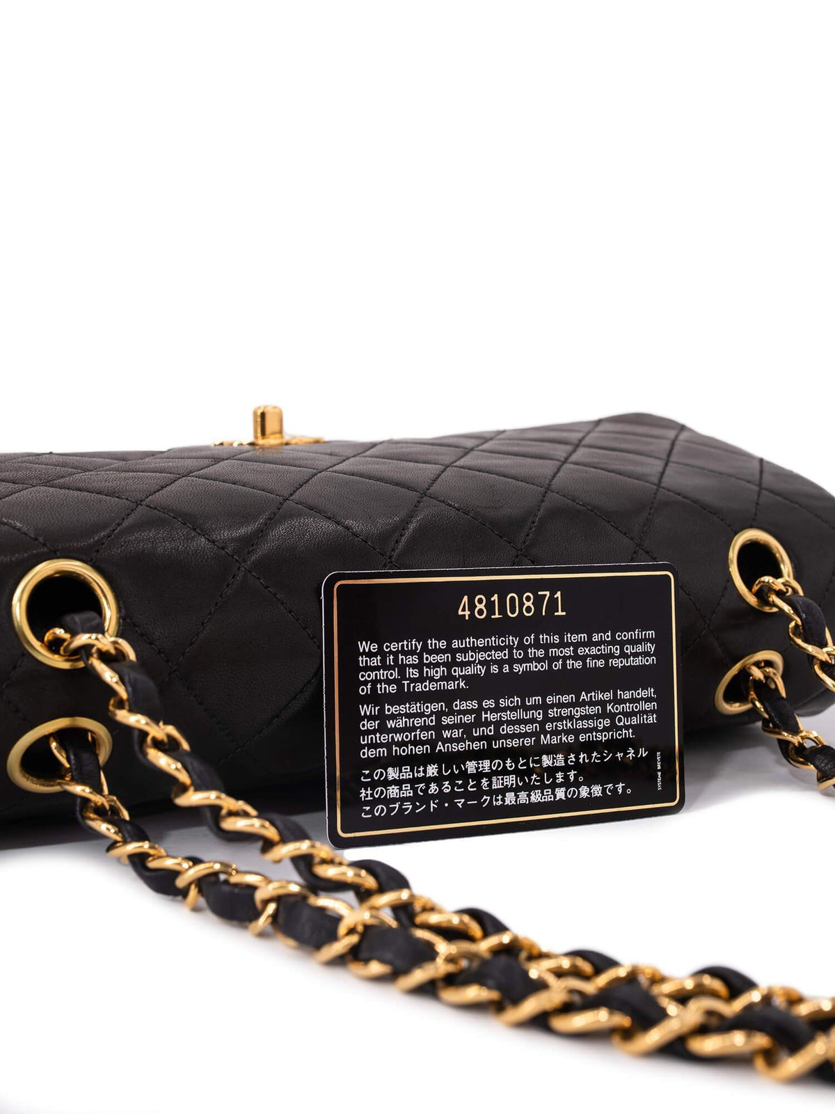 Chanel Quilted Leather Medium Double Flap Bag Black