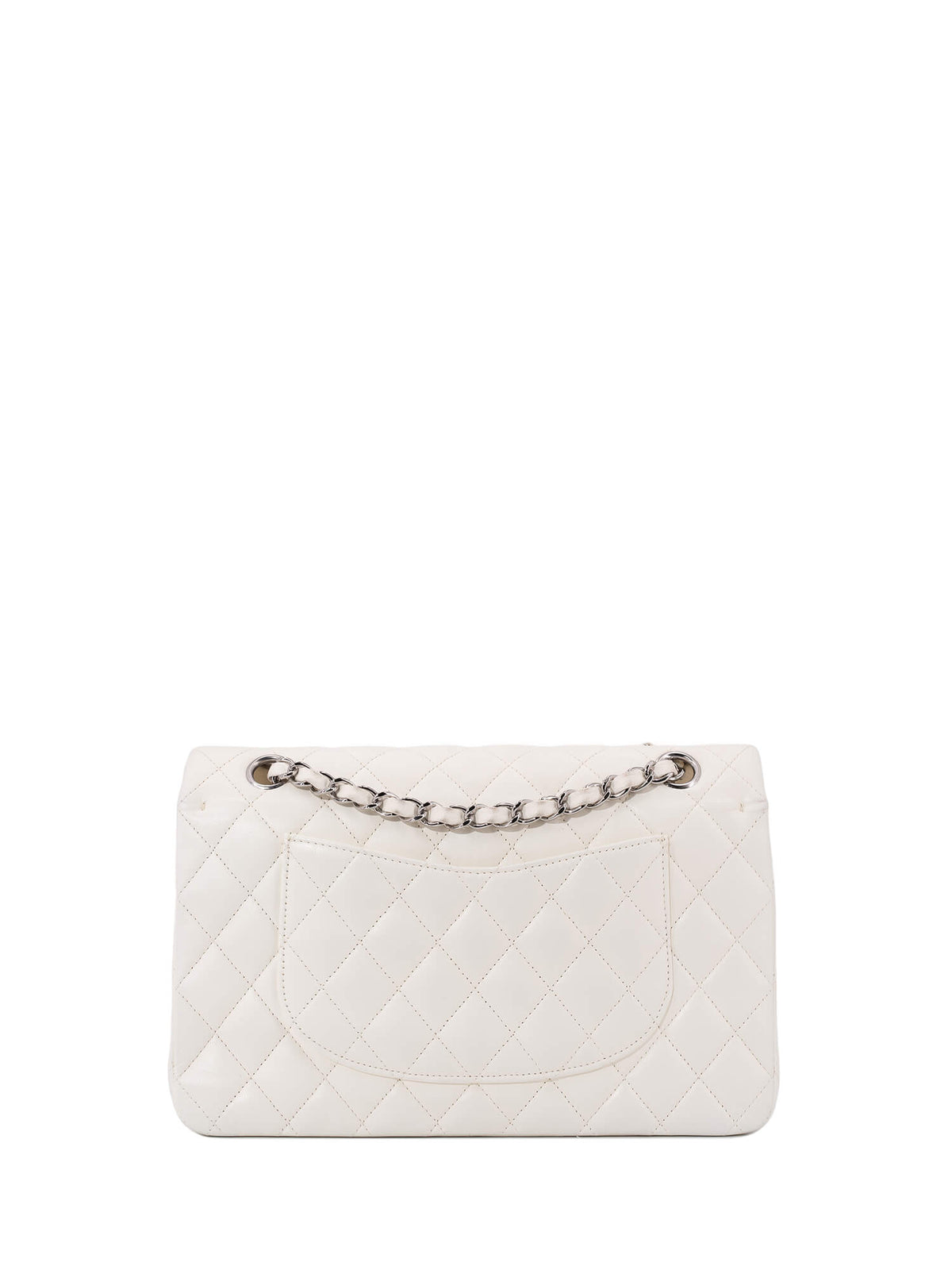 Chanel Quilted Leather Medium Double Flap Bag Ivory