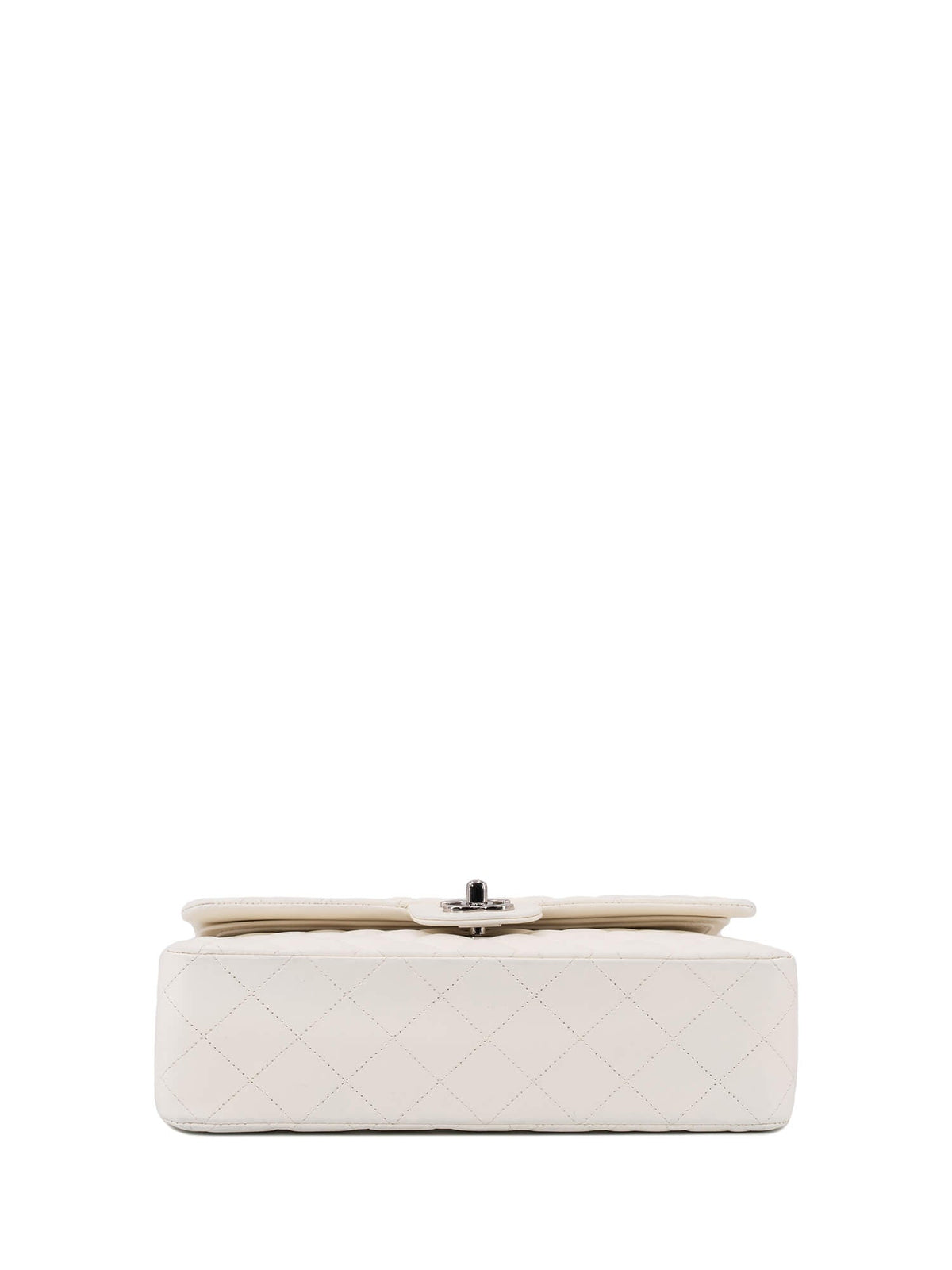 Chanel Quilted Leather Medium Double Flap Bag Ivory