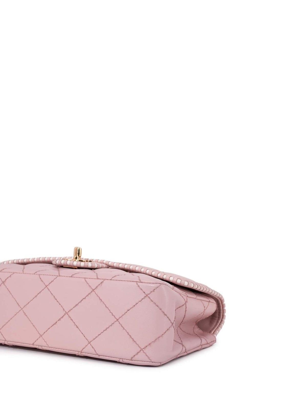 Chanel Quilted Leather Medium Single Flap Bag Pink