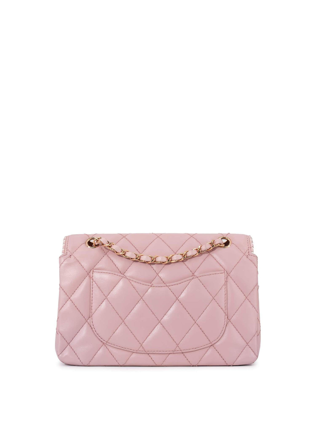 Chanel Quilted Leather Medium Single Flap Bag Pink