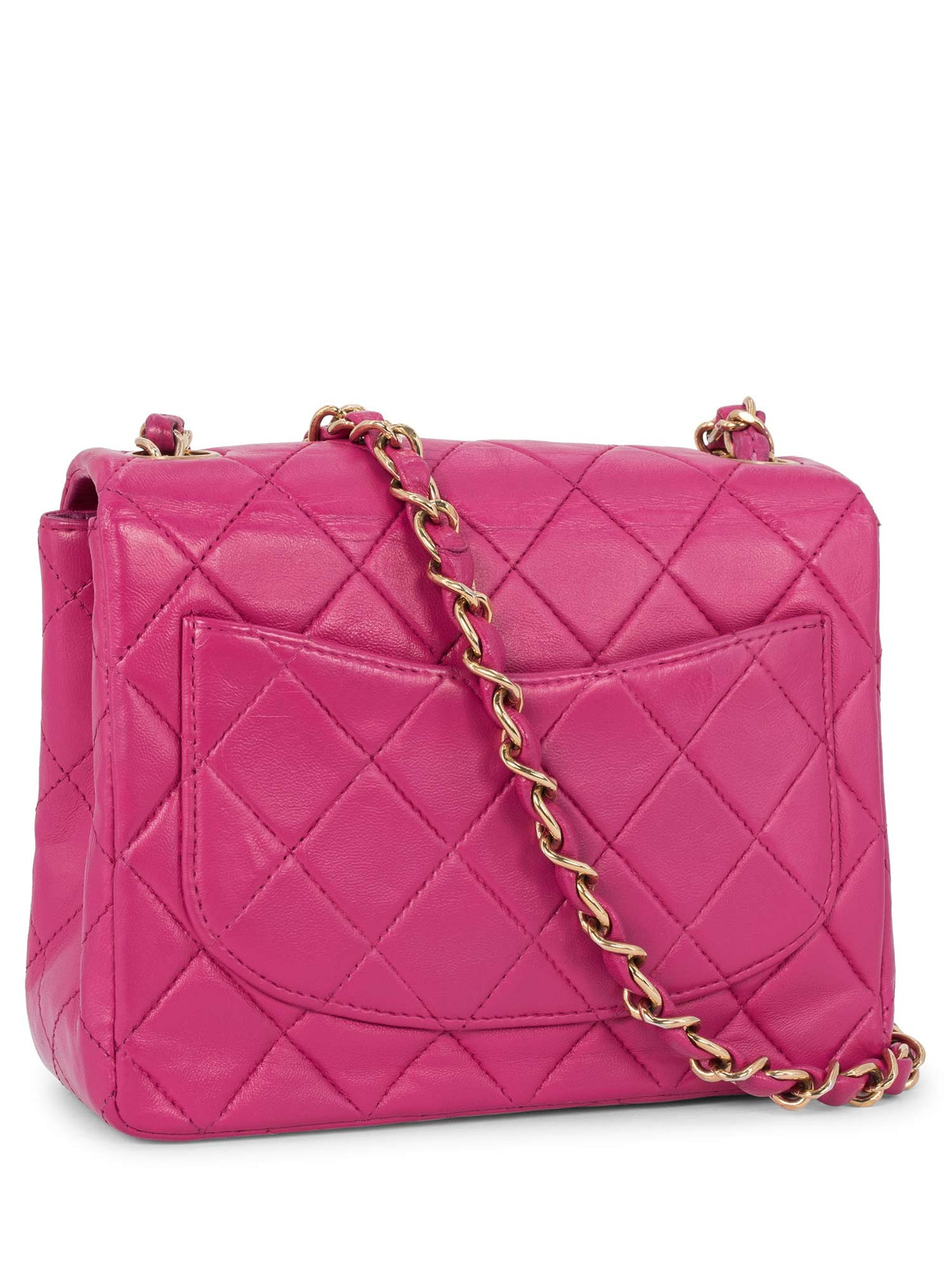 Chanel Quilted Leather Mini Messenger Bag Pink