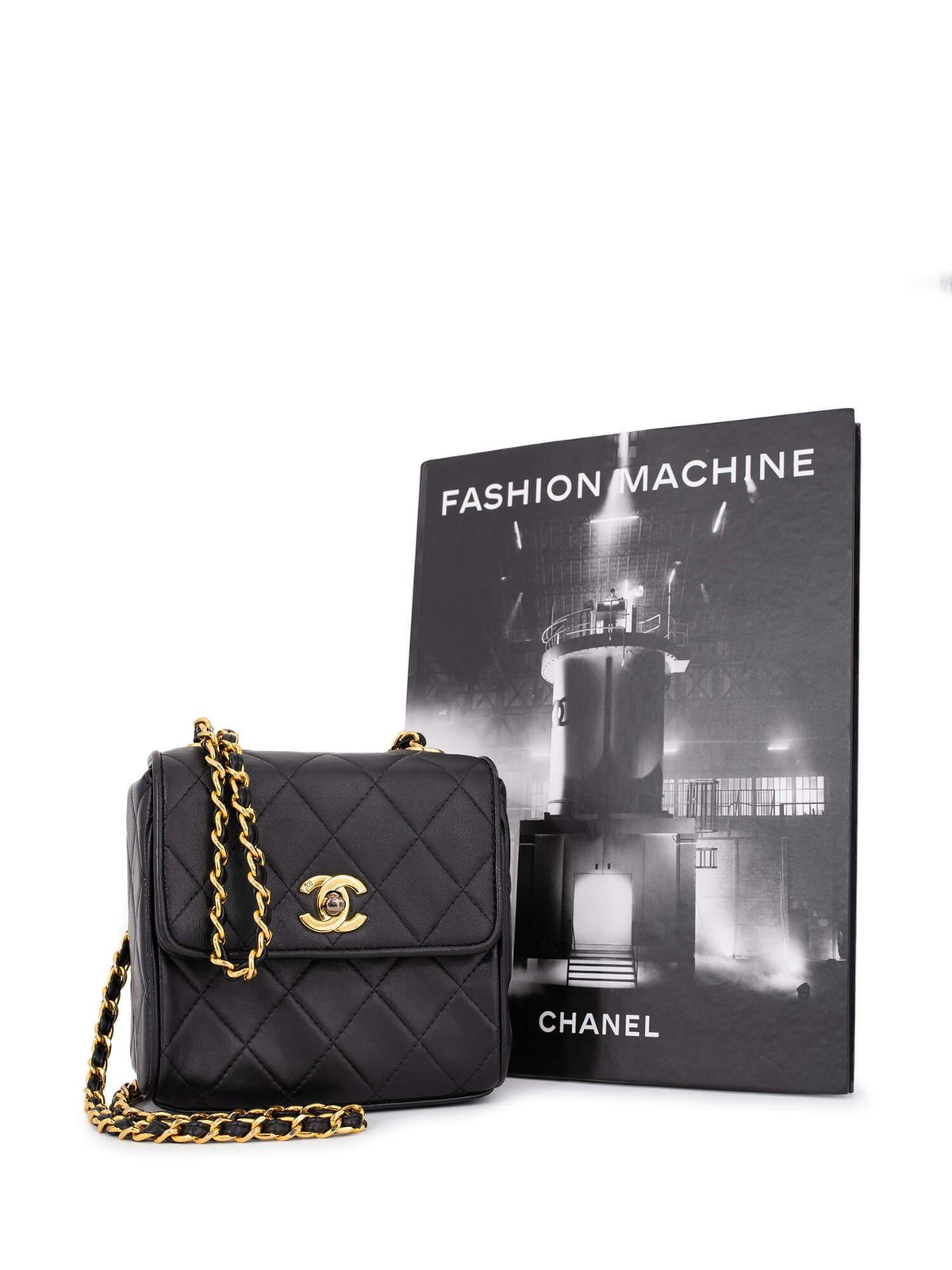 Chanel Quilted Leather Mini Square Flap Bag Black