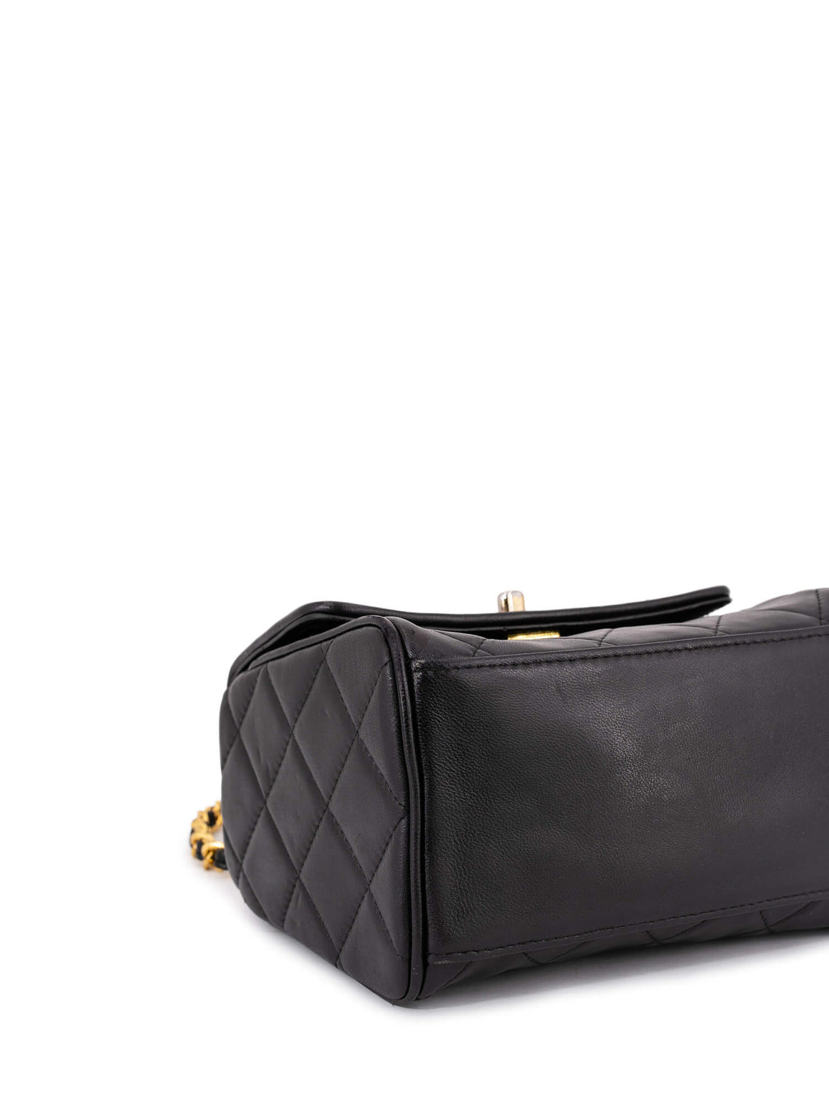 Chanel Quilted Leather Mini Square Flap Bag Black