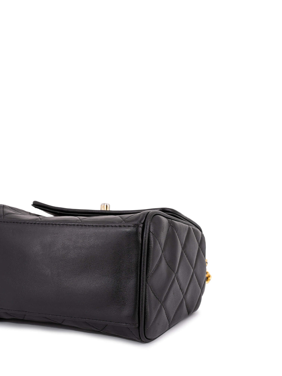 Chanel Quilted Leather Mini Square Flap Bag Black