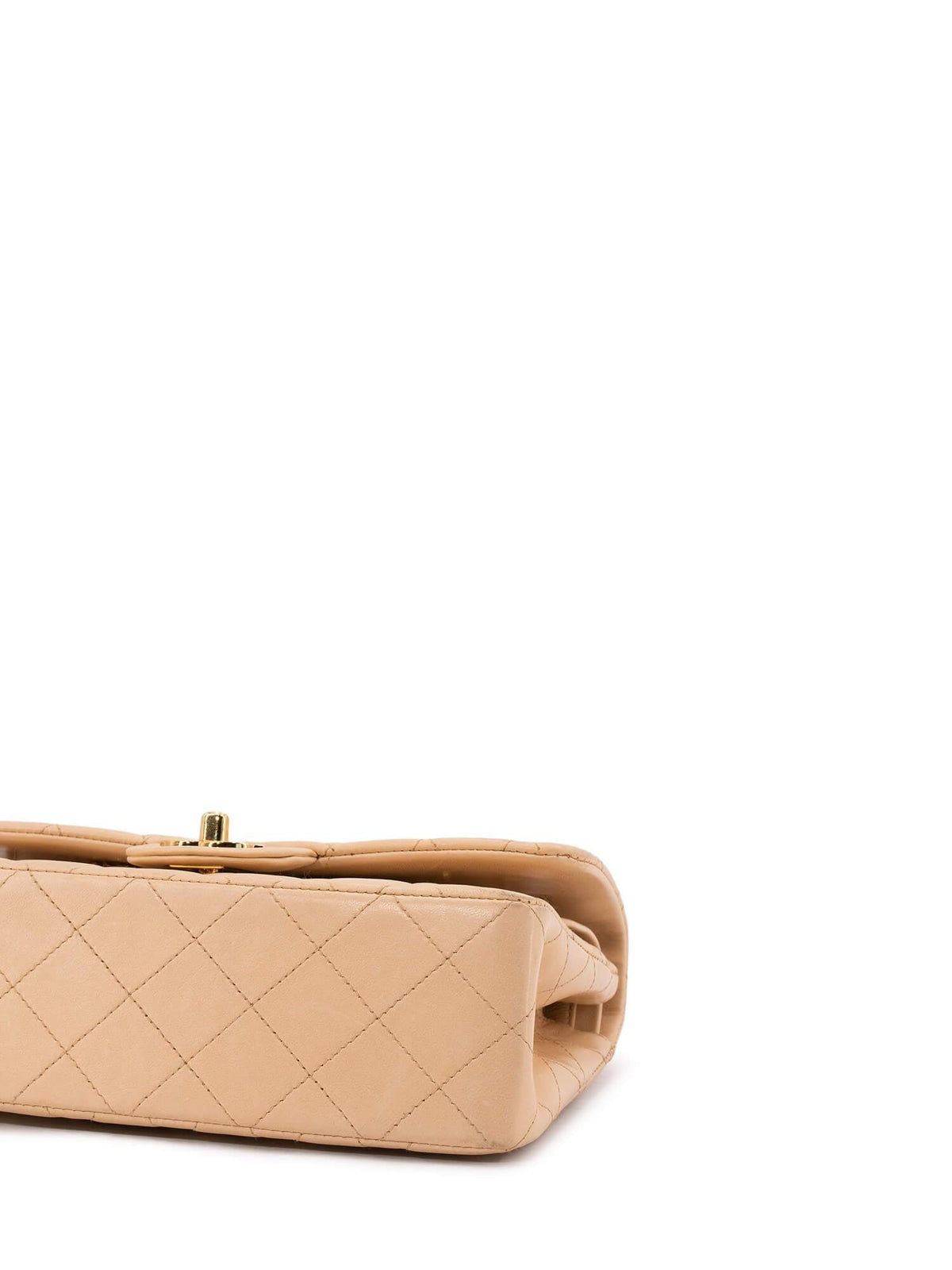 Chanel Quilted Leather Small Double Flap Bag Beige