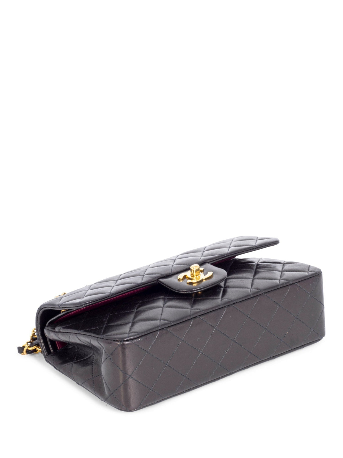 Chanel Quilted Leather Small Double Flap Bag Black