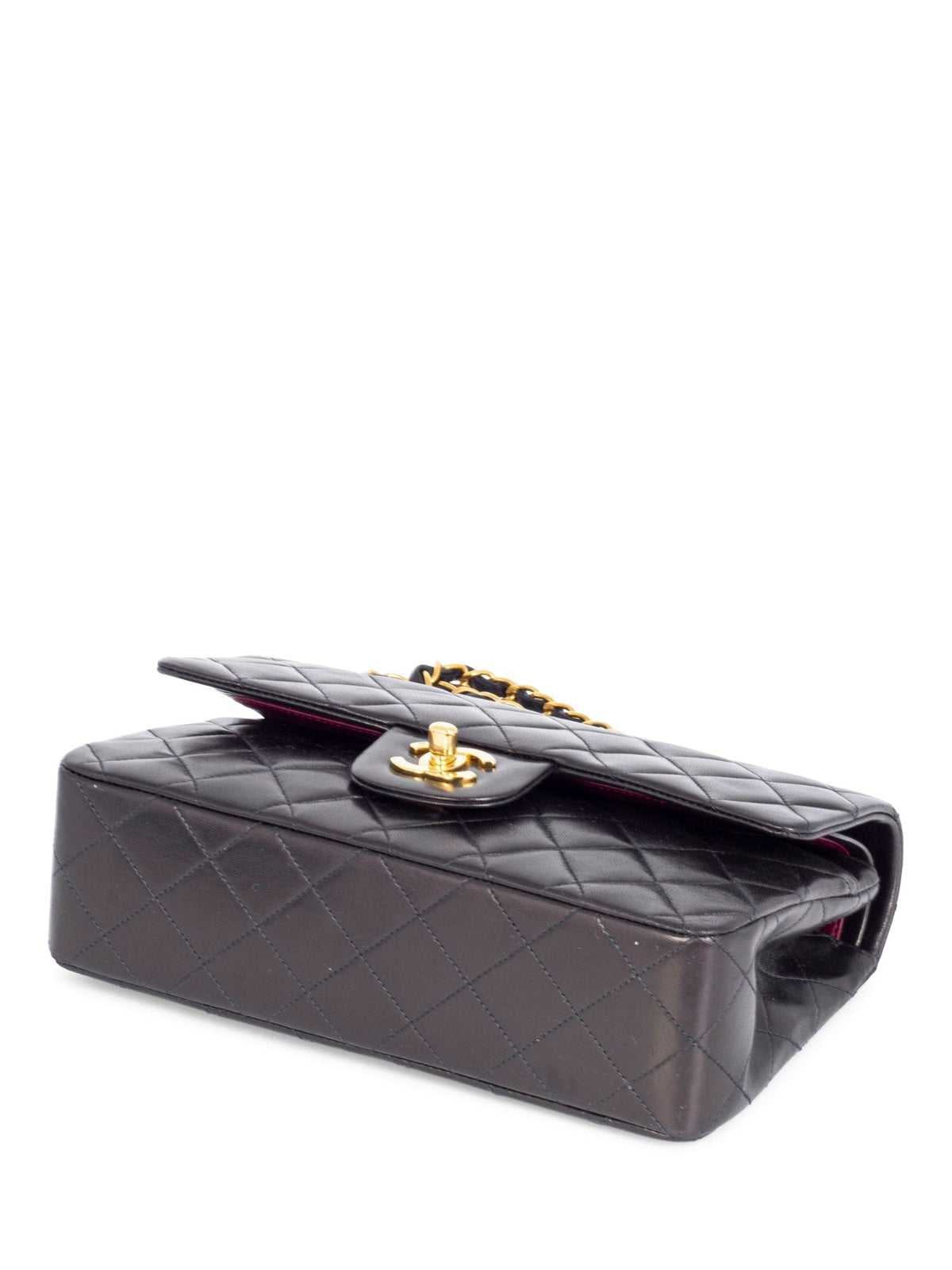 Chanel Quilted Leather Small Double Flap Bag Black