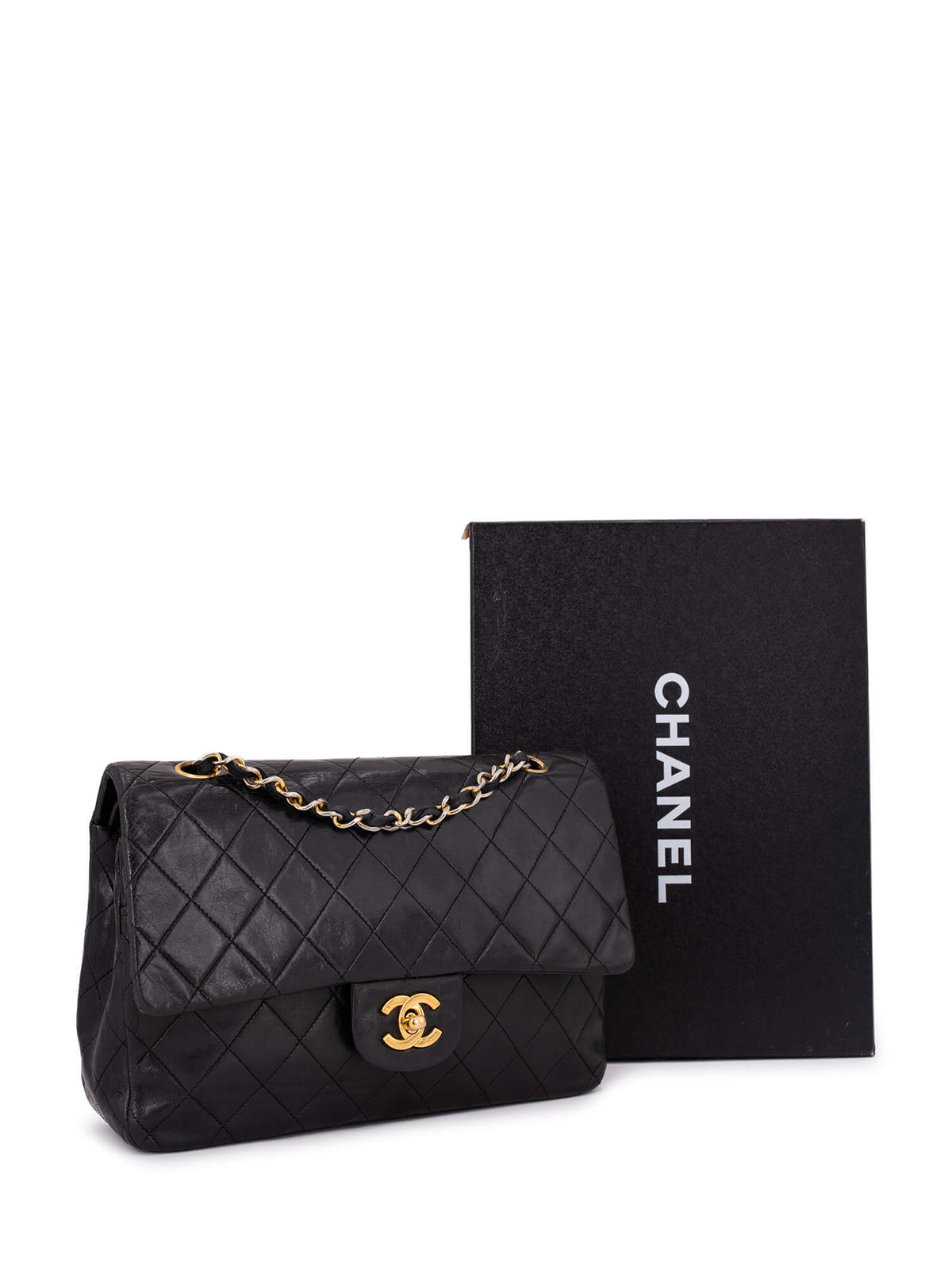 Chanel Quilted Medium Double Flap Bag Black
