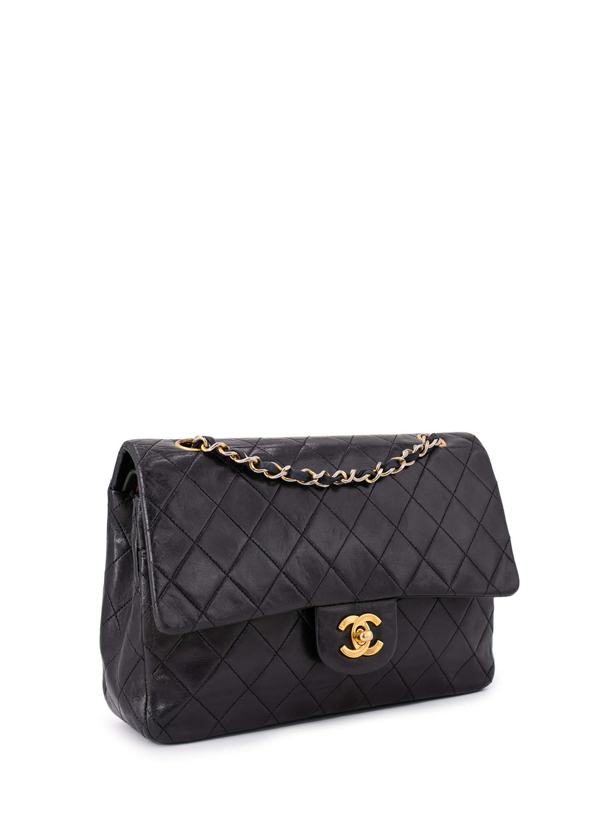 Chanel Quilted Medium Double Flap Bag Black